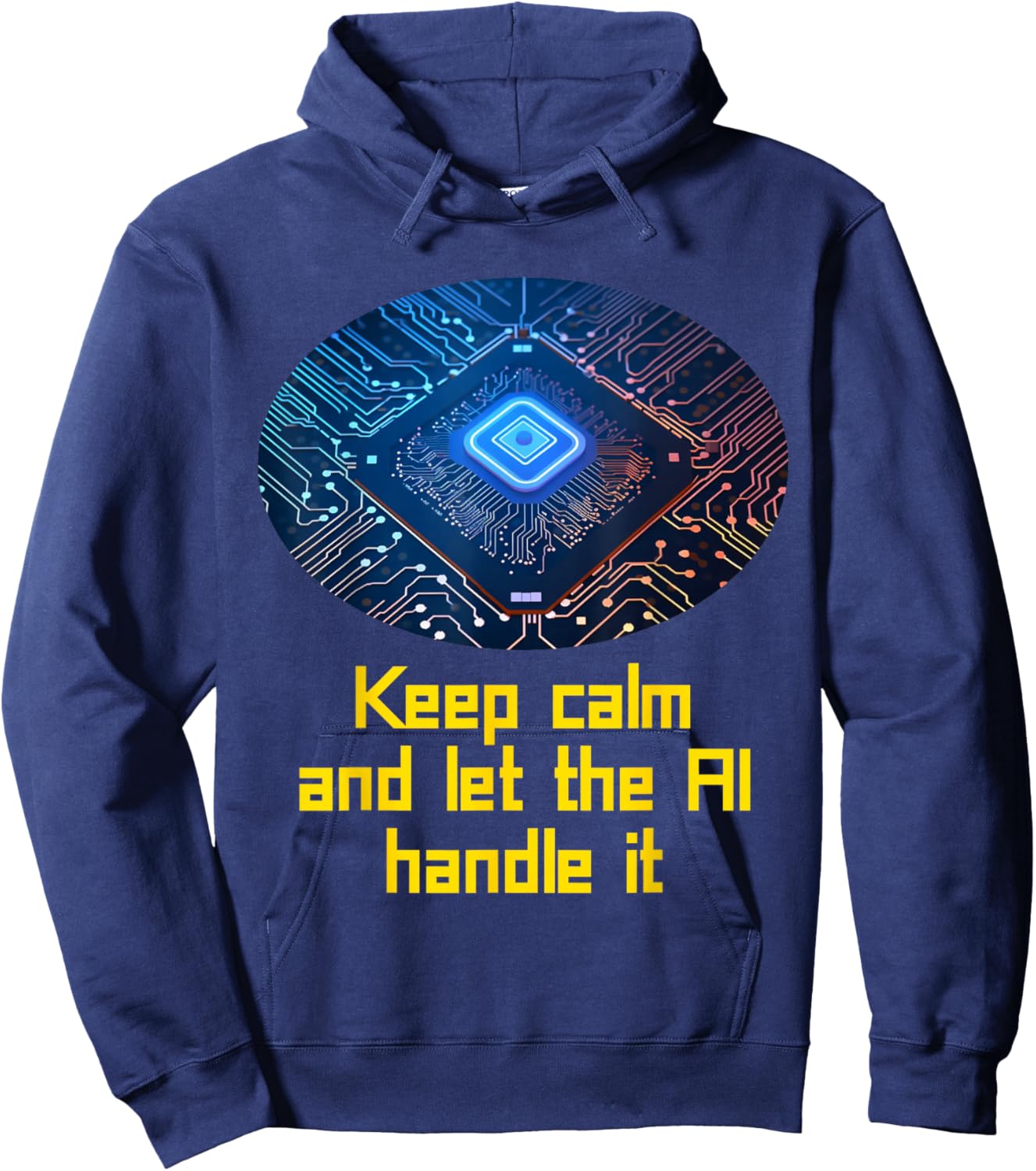 Cool Artificial intelligence and keep calm Costume Hoodie - Hoodie | Navy