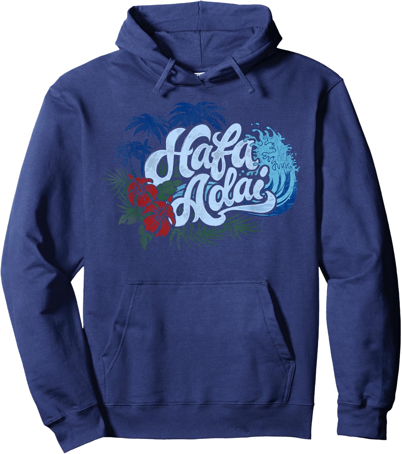 Guam Hafa Adai Chamorro Beach Wave Men Women Kids Hoodie - Hoodie | Navy