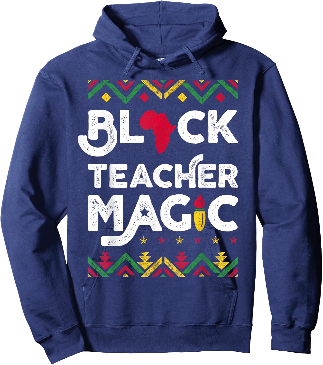 Black Teacher Magic Shirt Teacher Black History Month Women Girls Kids Hoodie - Hoodie | Navy