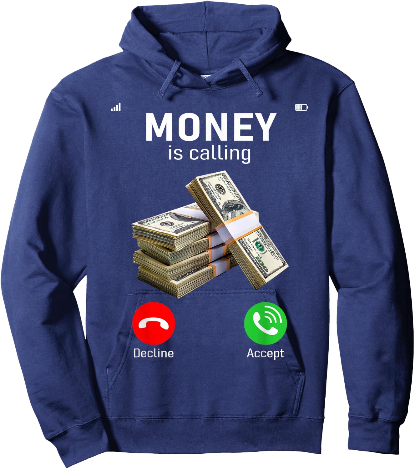 Funny Money Is Calling Cash Business Men Women Gift Hoodie - Hoodie | Navy