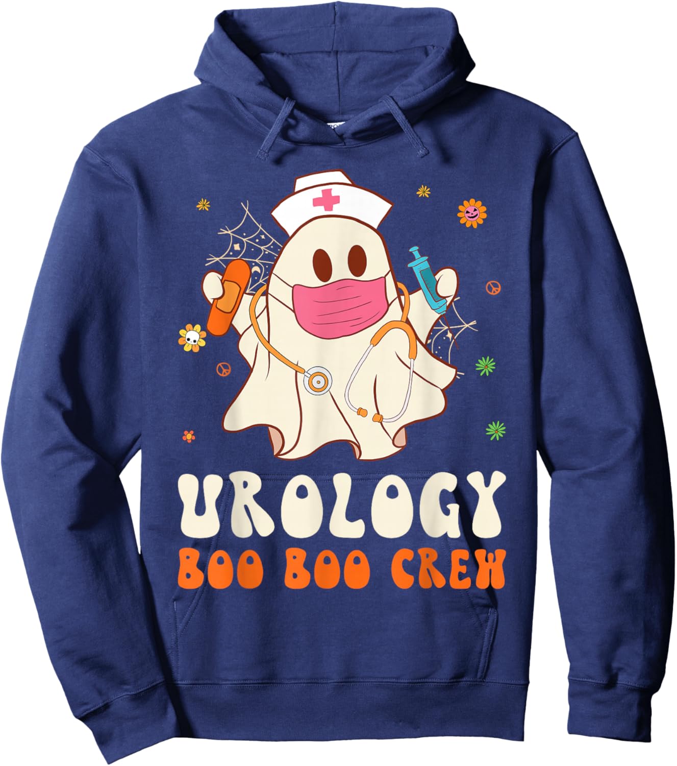Urology Boo Boo Crew Nurse Funny Halloween Easy Costume Hoodie - Hoodie | Navy