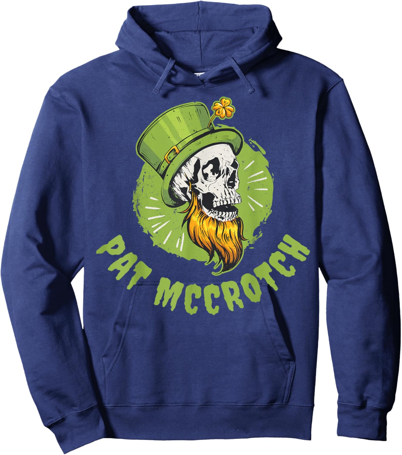 Pat McCrotch Black - Men's -Adults Classic Fit Short Sleeve Hoodie - Hoodie | Navy
