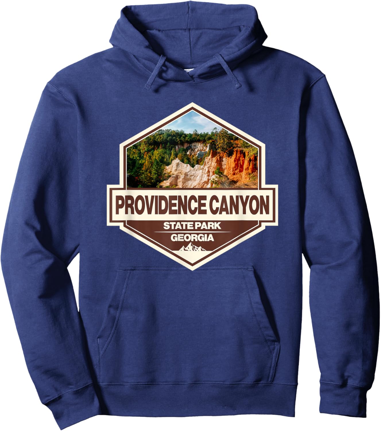 Providence Canyon State Park Georgia Badge Vintage Hoodie - Hoodie | Navy