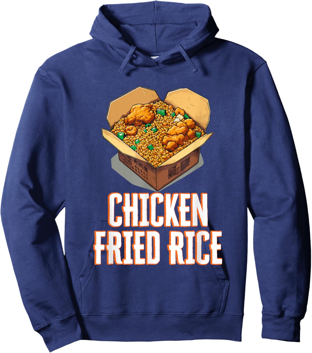 Chicken Fried Rice Fast Food Fanatic Bite Hoodie - Hoodie | Navy