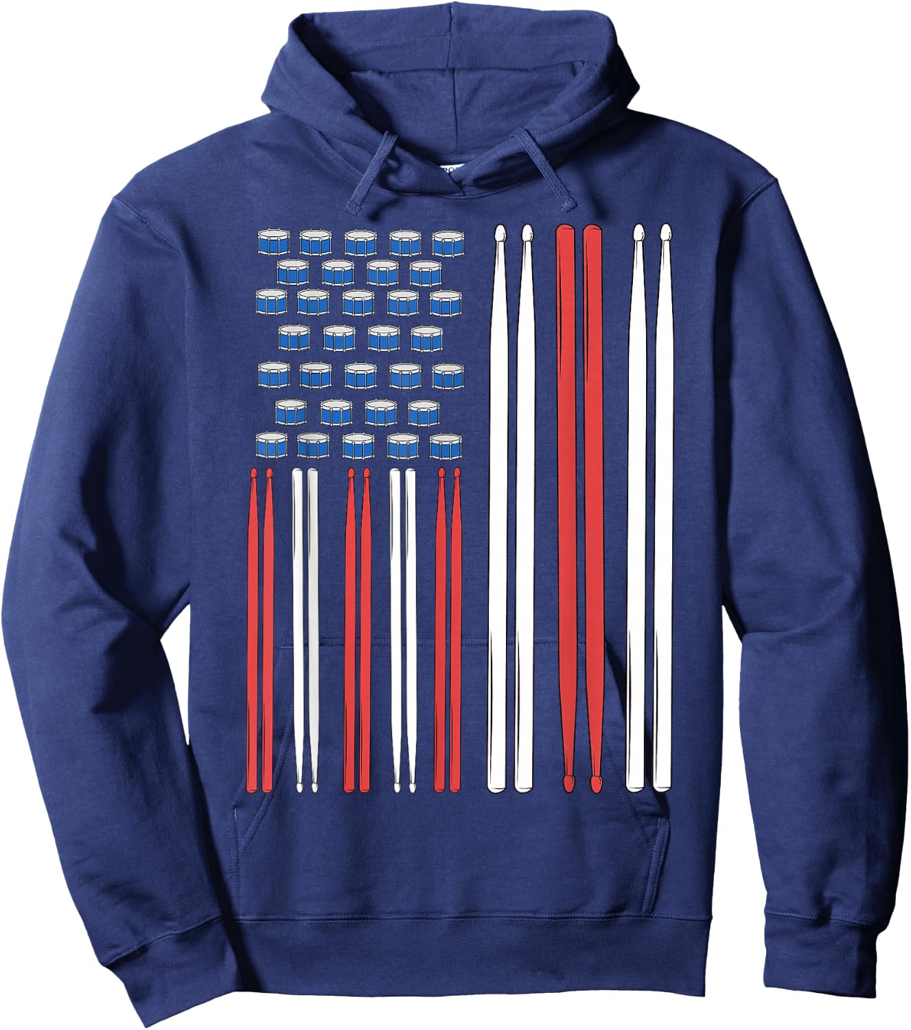 Drum Sticks Shirt Drummer Gift Drumming Shirt Men Percussion Hoodie - Hoodie | Navy