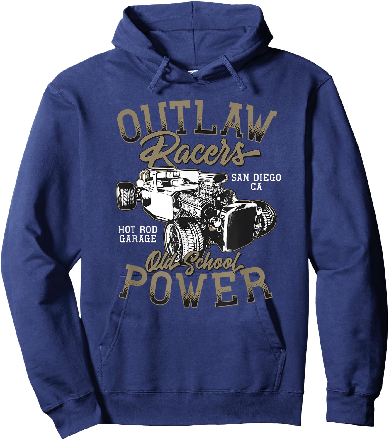 Vintage Hot Rod Classic Cars Speed and Power Racers Hoodie - Hoodie | Navy