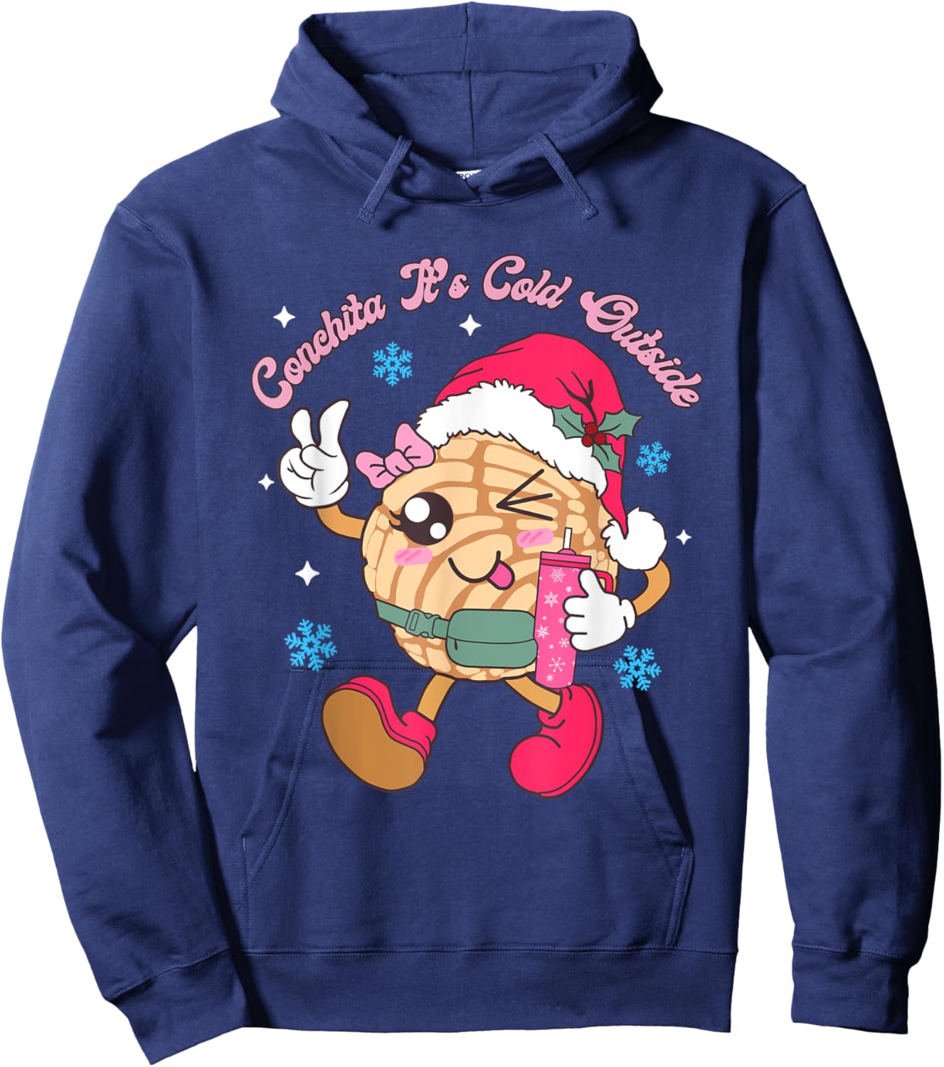 Conchita It's Cold Outside Concha Pan Dulce Mexican Xmas Hoodie - Hoodie | Navy