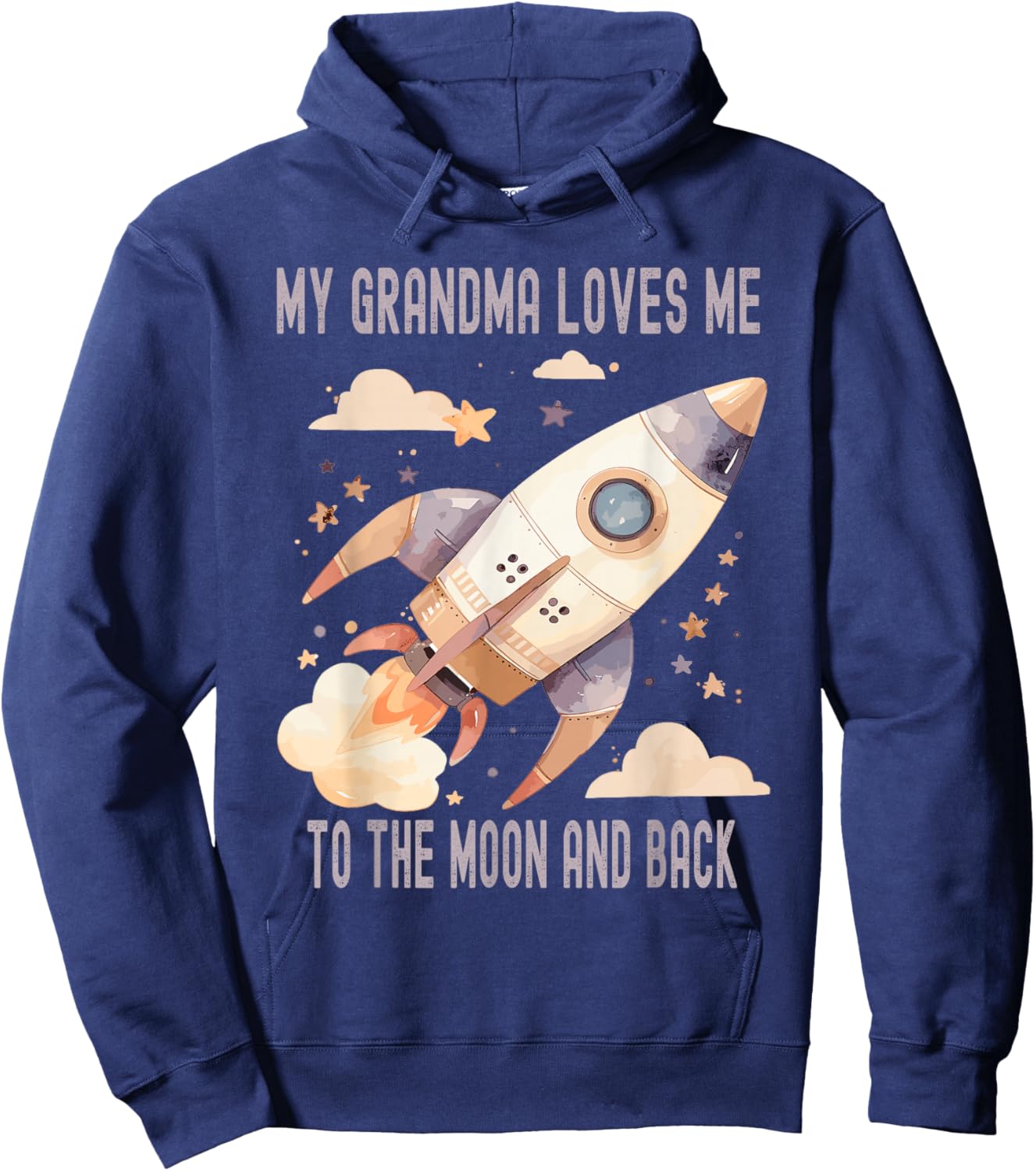 My Grandma Loves Me To The Moon And Back Hoodie - Hoodie | Navy