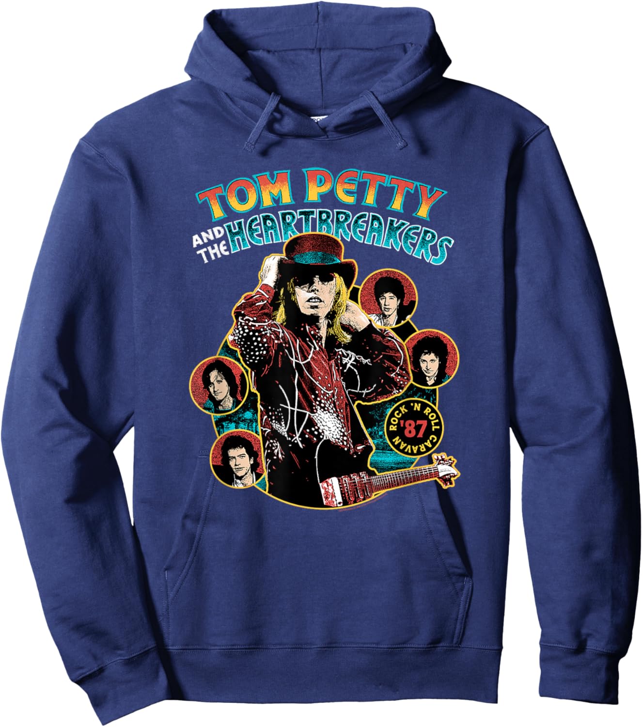 Tom Petty and The Heartbreakers Rock N Roll Caravan Top Hat Hoodie - Hoodie | Navy