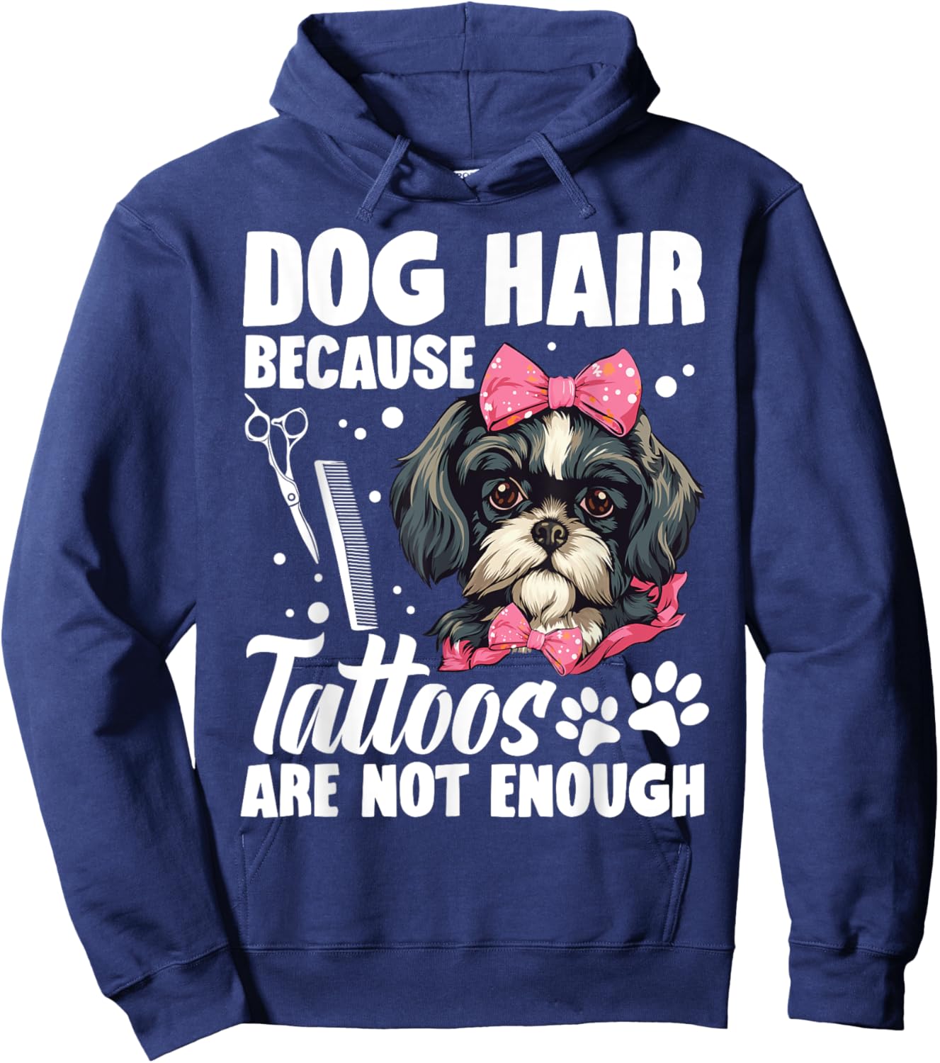 Dog Hairdresser Smocks Grooming Salon Dog Groomer Hoodie - Hoodie | Navy