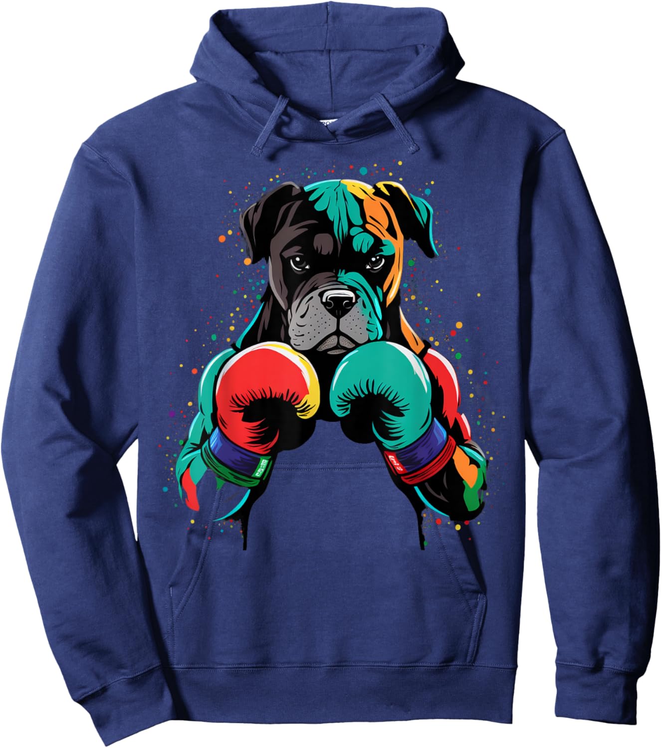 Funny Kickboxing or Boxing Boxer Dog Men Women Kids Hoodie - Hoodie | Navy