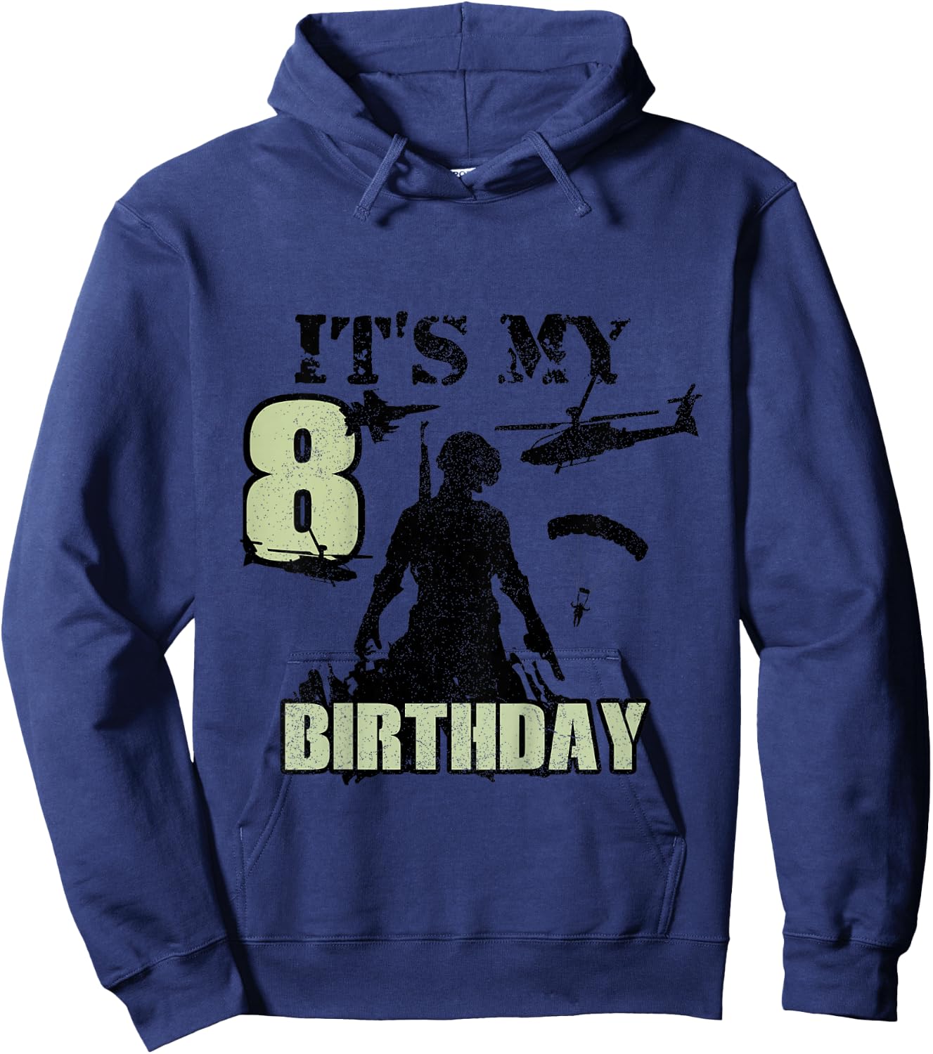 8 Year Old Call Of Theme It's My Birthday Gift Boys Girls Hoodie - Hoodie | Navy