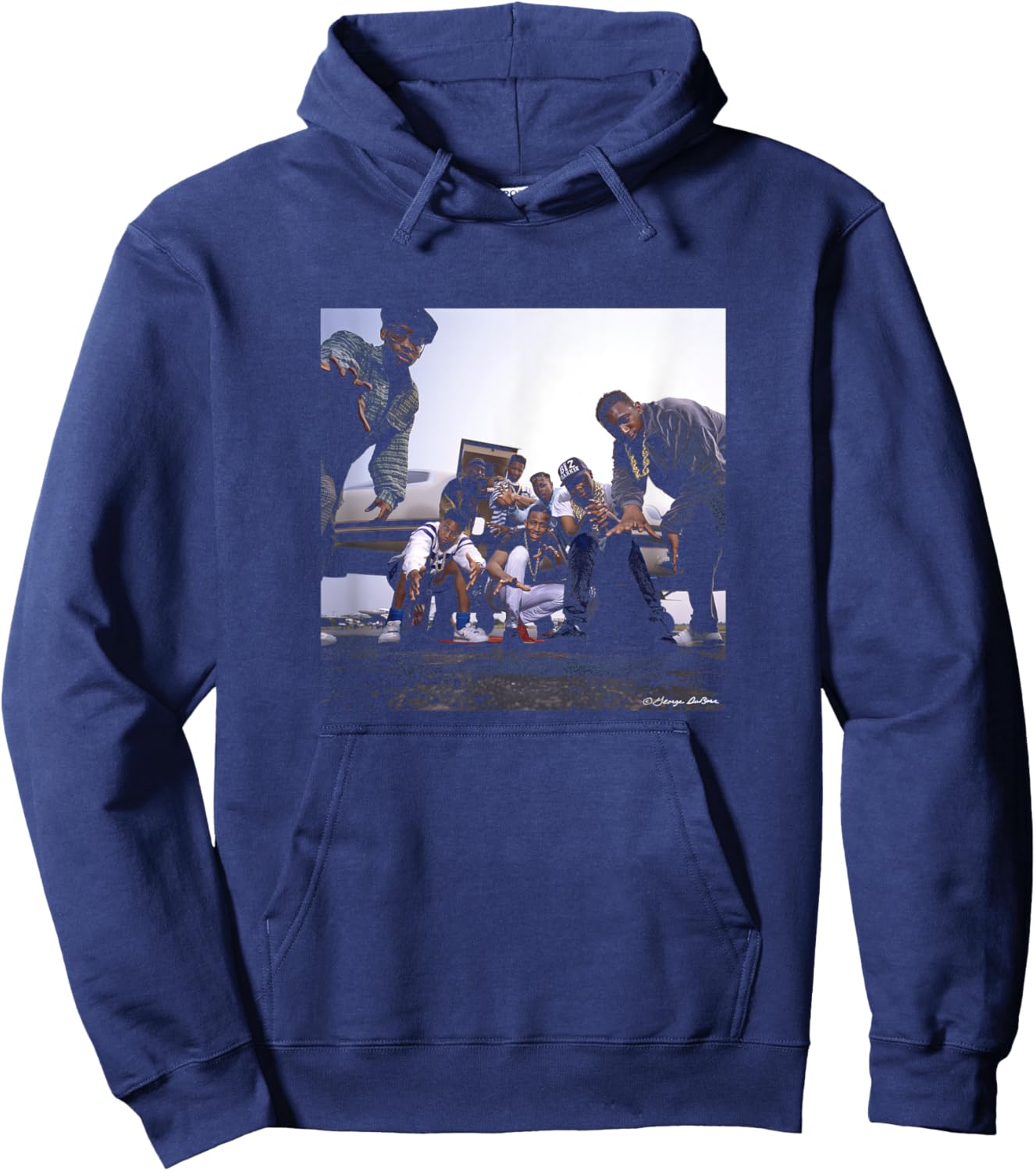 Hip Hop Group The Juice Crew Allstars By George DuBose Hoodie - Hoodie | Navy