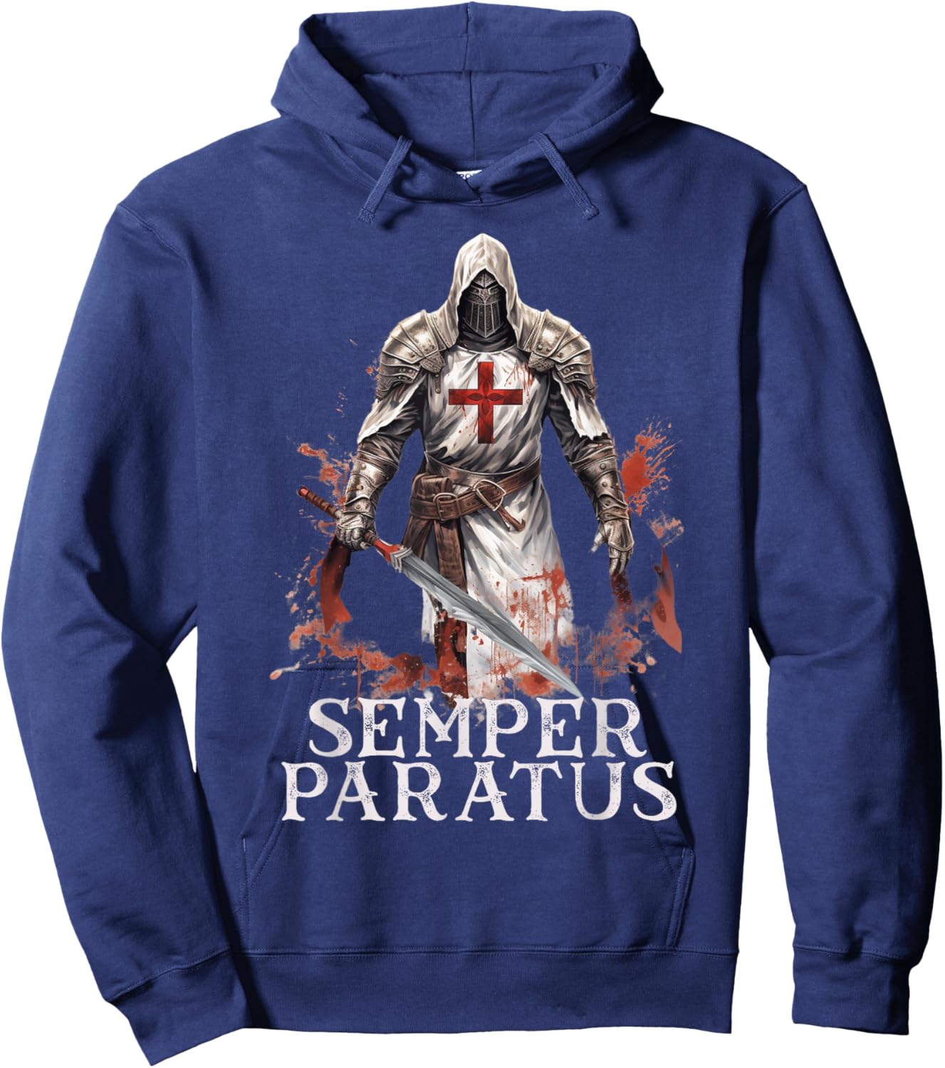 Catholic Knight Templar Crusader Cross Hoodie - Hoodie | Navy
