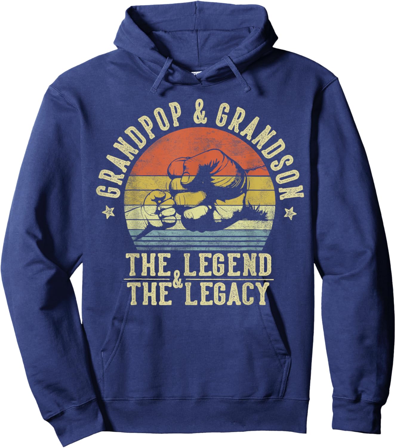 Grandpop & Grandson The Legend & The Legacy Gifts Grandpop Hoodie - Hoodie | Navy