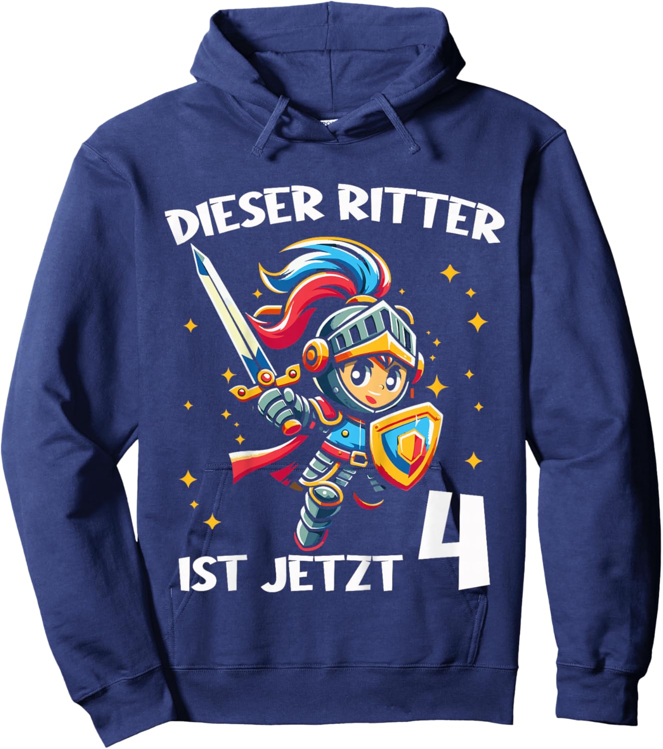 4. Geburtstag Dieser Ritter ist jetzt 4 Jahre Junge Hoodie - Hoodie | Navy