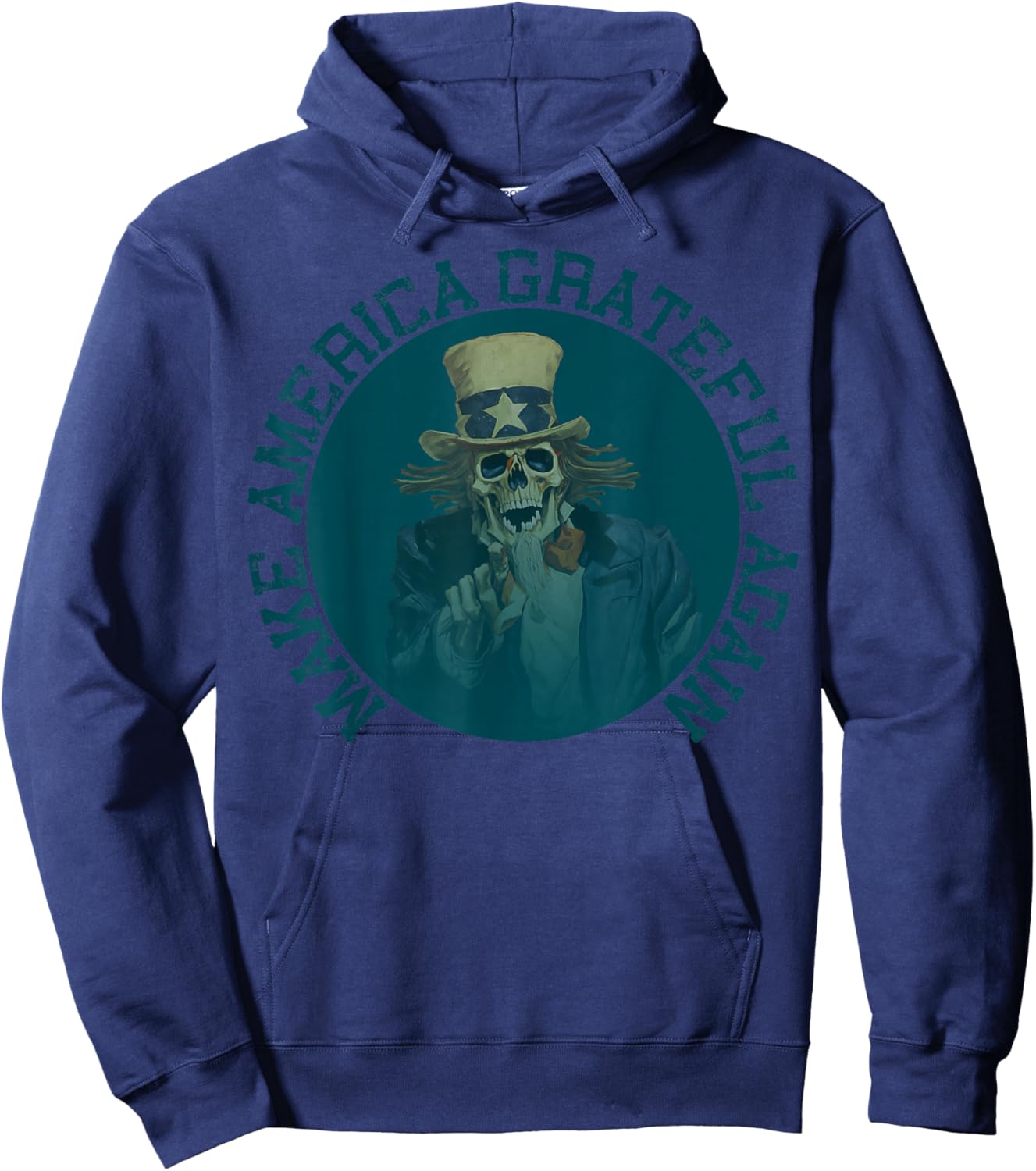 Retro Make America Grateful Again Vintage Shirt Uncle Sam Hoodie - Hoodie | Navy
