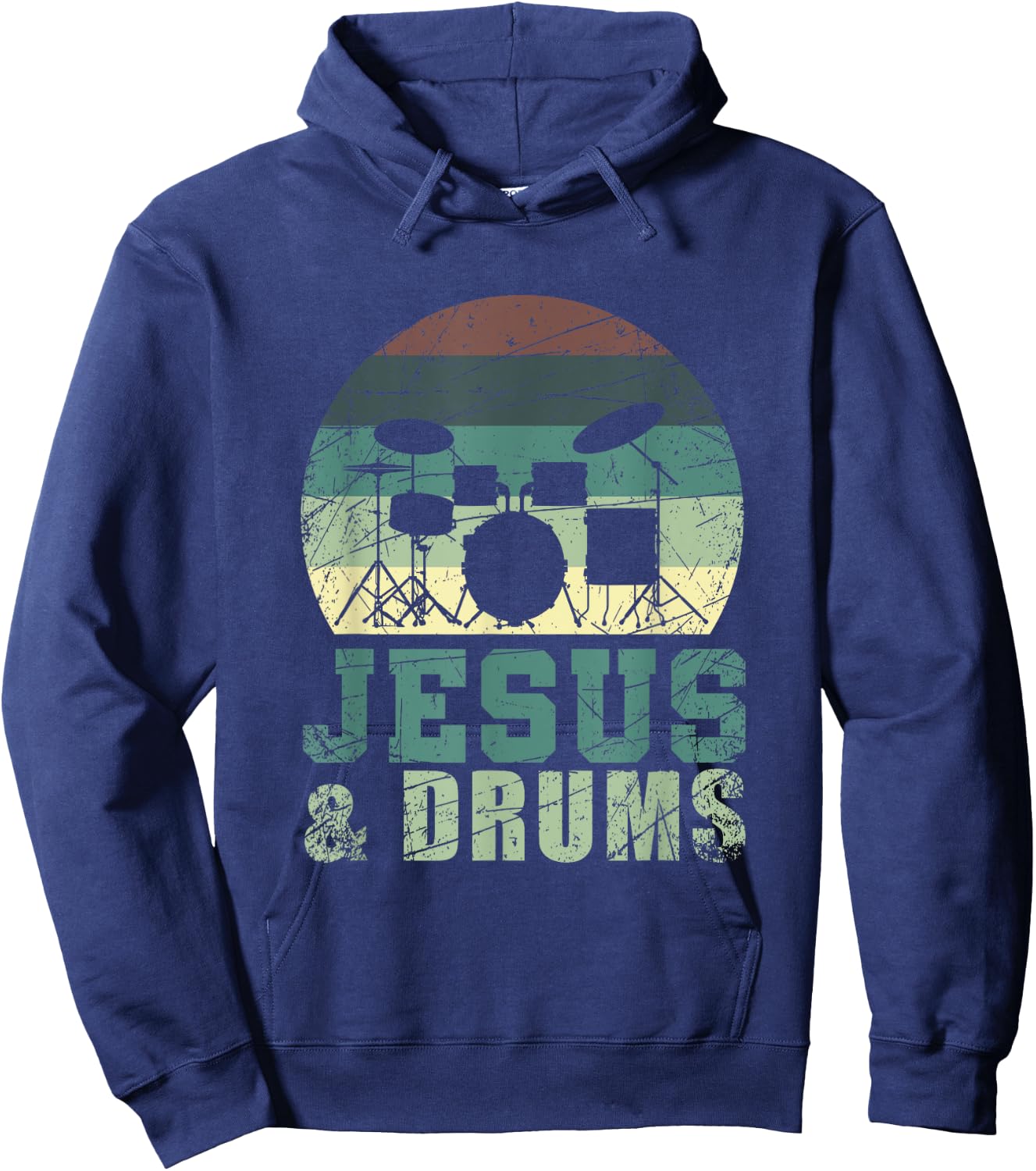 Drummer Christian Religious Drums Player Gift Jesus Hoodie - Hoodie | Navy