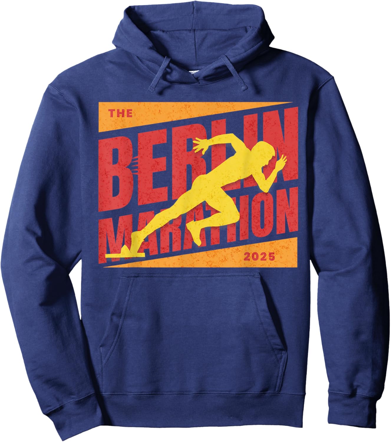 German Marathon 2025 and Berlin Germany Running Marathoner Hoodie - Hoodie | Navy