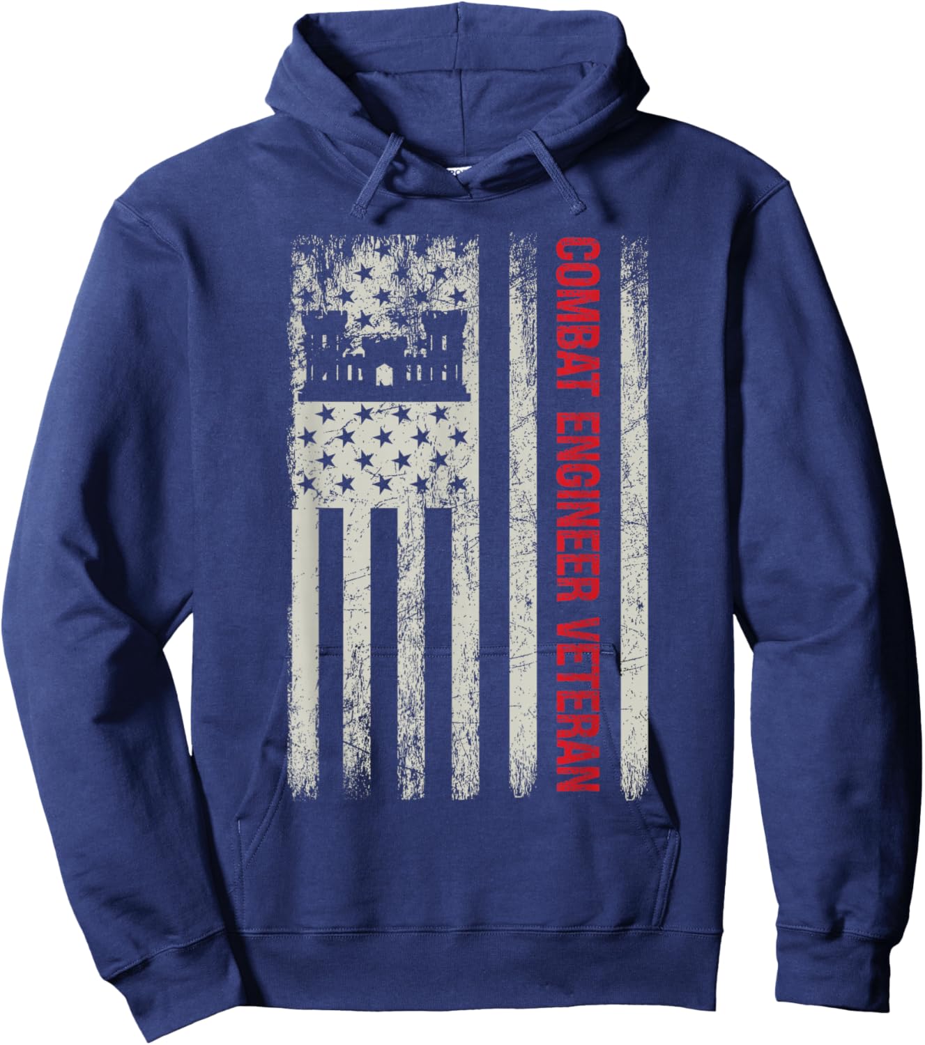 Combat Engineer Veteran Engineering Veteran's Day Hoodie - Hoodie | Navy
