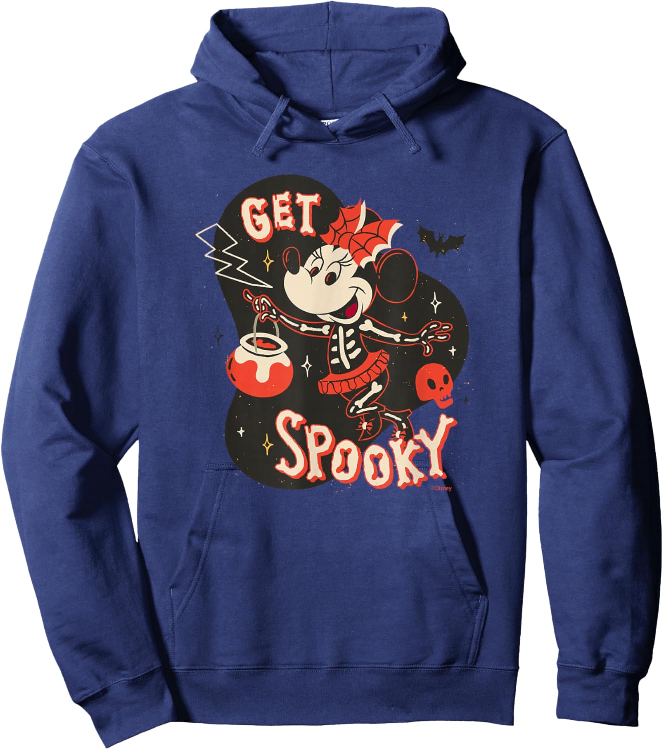 Disney Minnie Mouse Halloween Skeleton Costume Get Spooky Hoodie - Hoodie | Navy