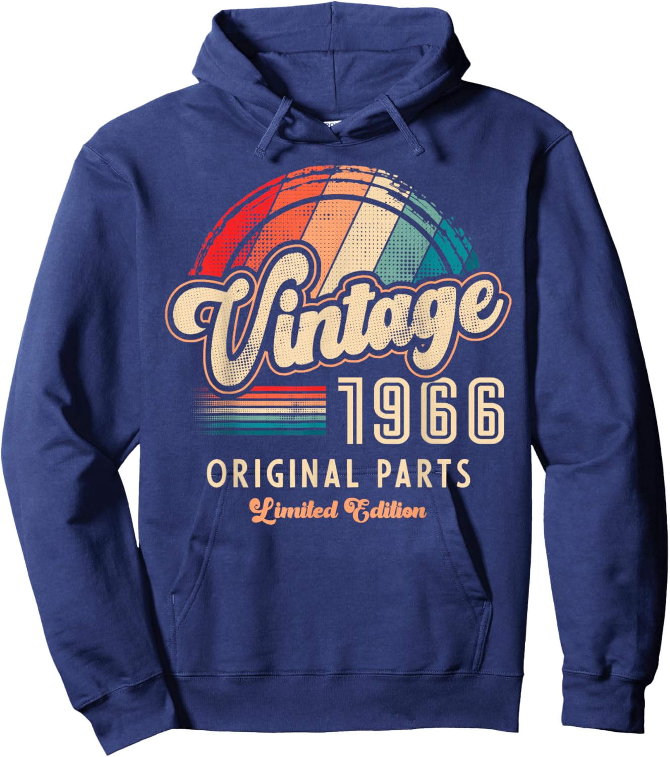 Vintage 1966 Original Parts 59th Anniversary Hoodie - Hoodie | Navy