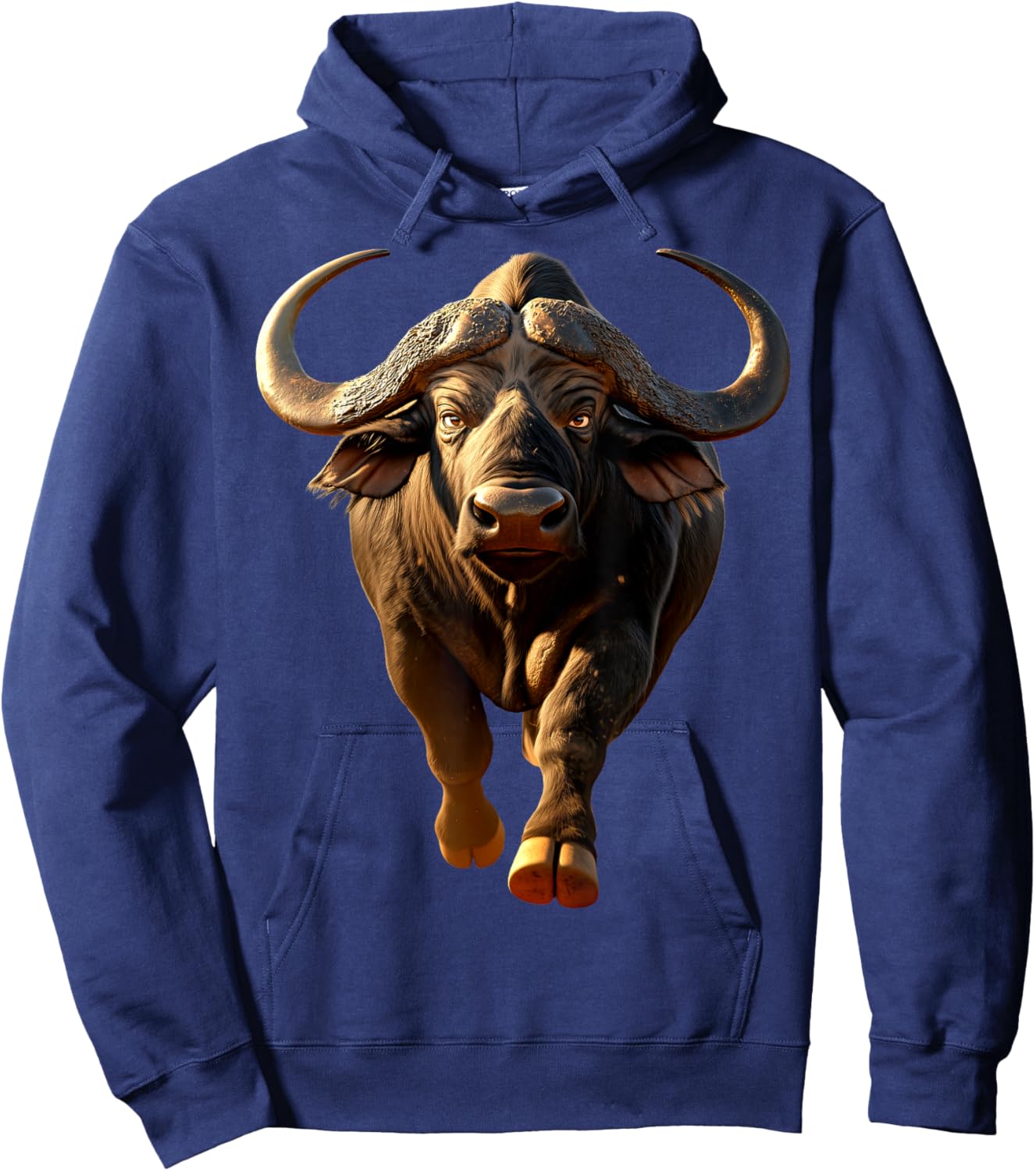 Buffalo Cape Water Buffalos Safari South African Buffalo Hoodie - Hoodie | Navy