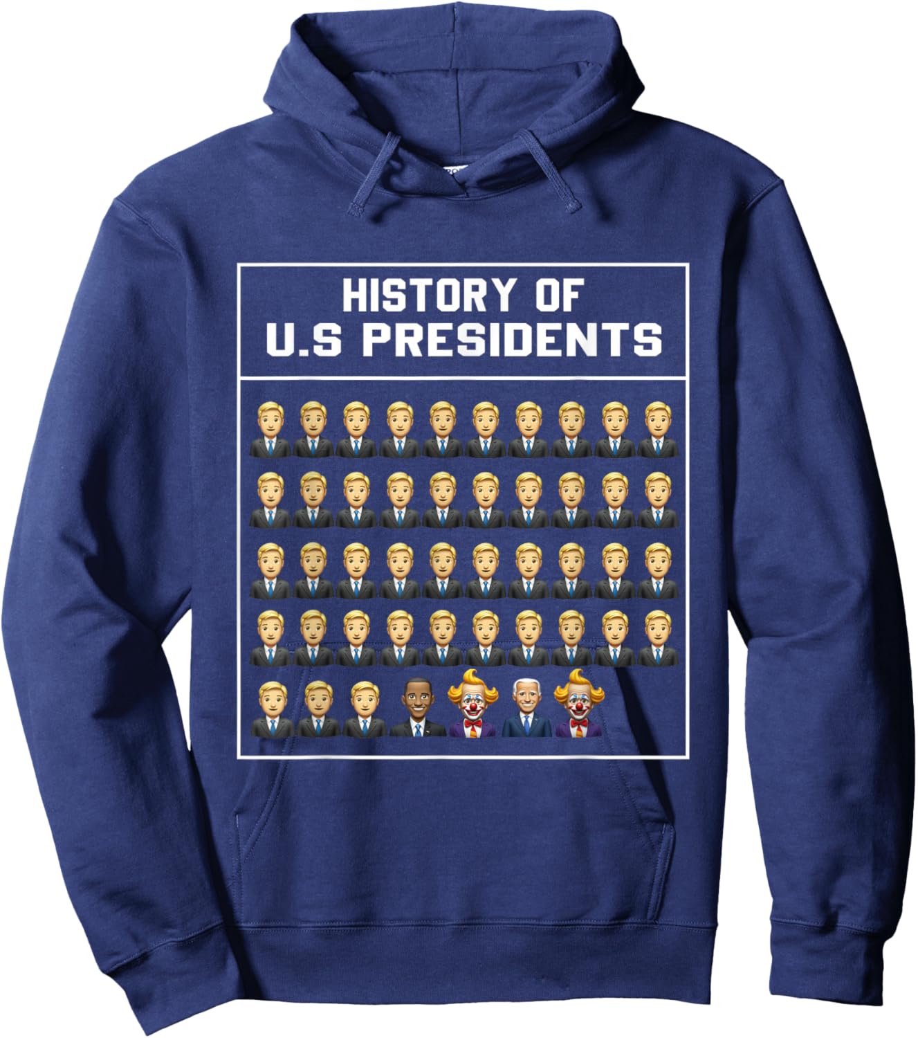 Funny History of U.S. Presidents Political meme Hoodie - Hoodie | Navy