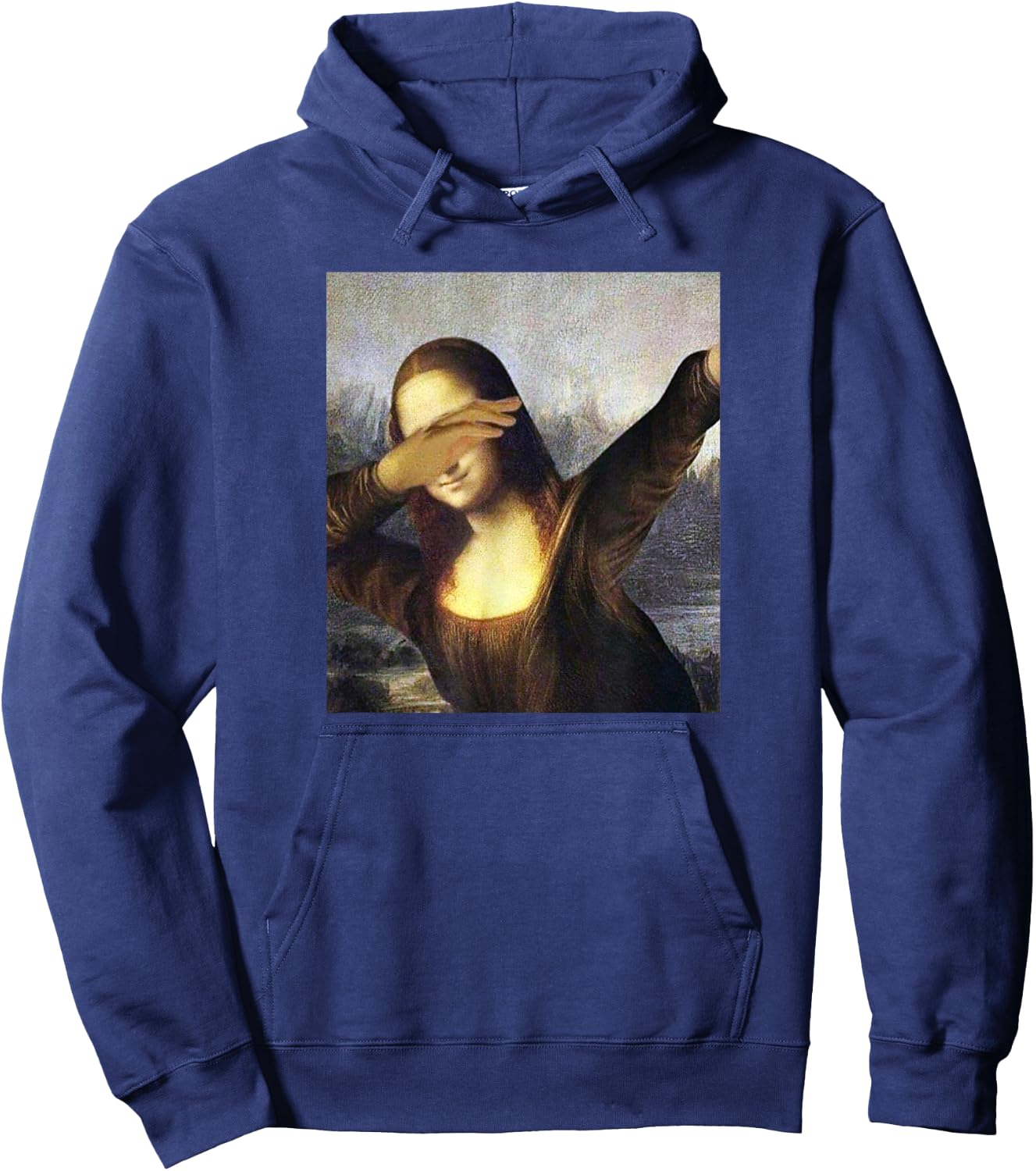 Dabbing Mona Lisa Dab Funny Memes Dabbing Dab Fun Hoodie - Hoodie | Navy