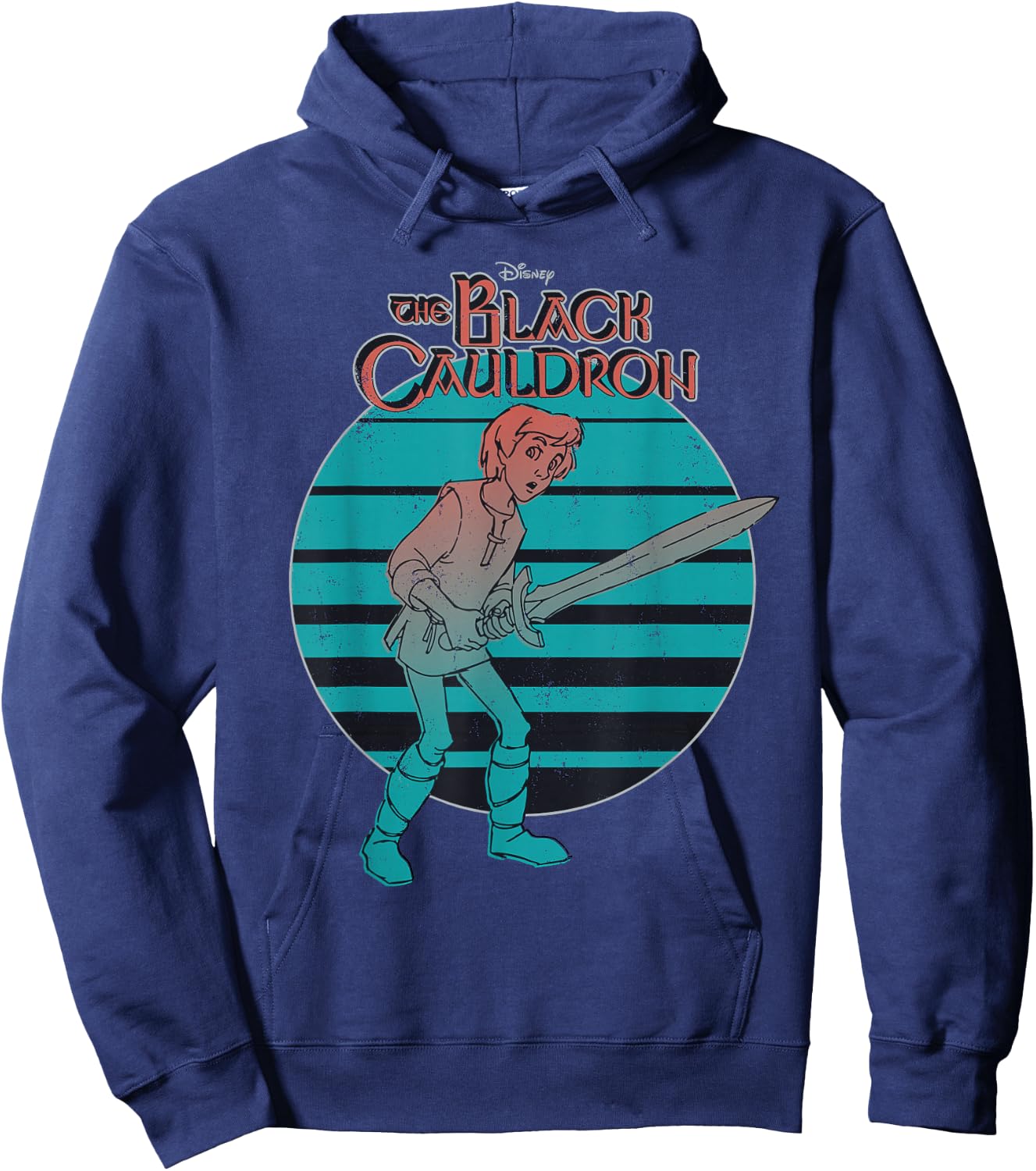 Disney The Black Cauldron Retro Movie Logo Hoodie - Hoodie | Navy