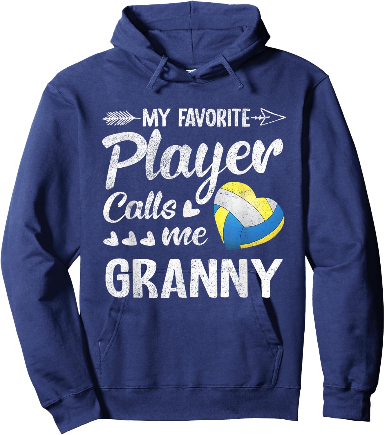Granny Volleyball My Favorite Player Calls Me Granny Hoodie - Hoodie | Navy