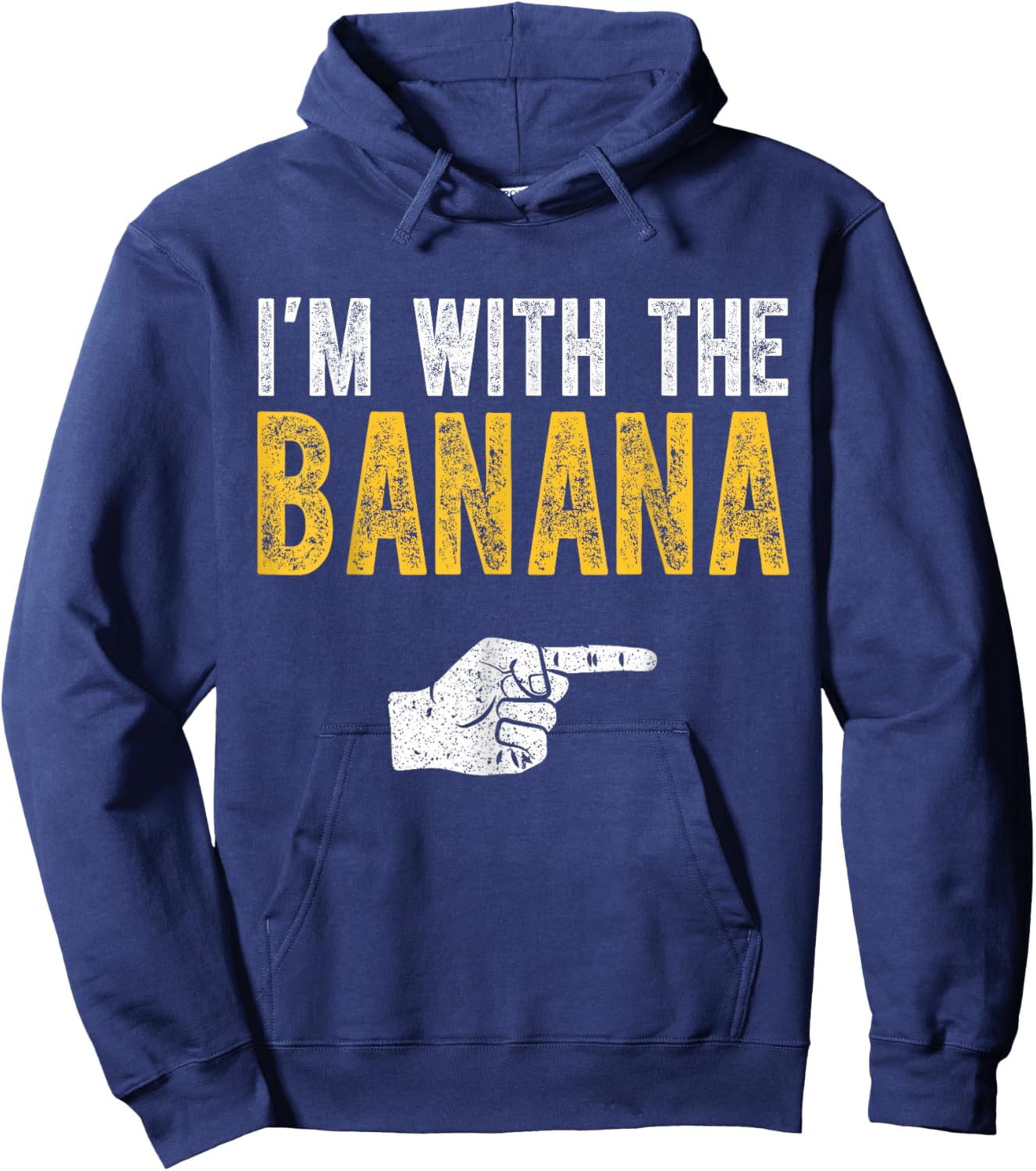 I'm With The Banana Costume Halloween Matching Couple Hoodie - Hoodie | Navy