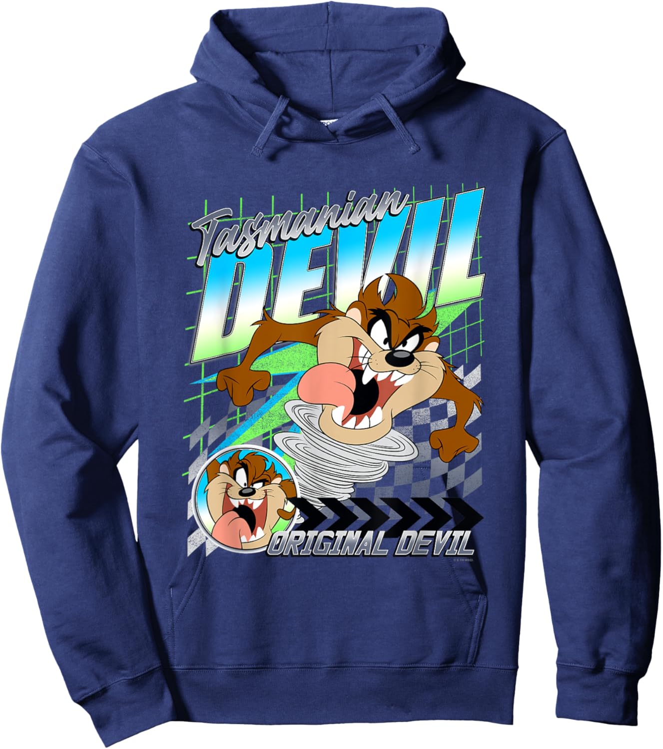 Looney Tunes Tasmanian Devil Original Devil Poster Hoodie - Hoodie | Navy
