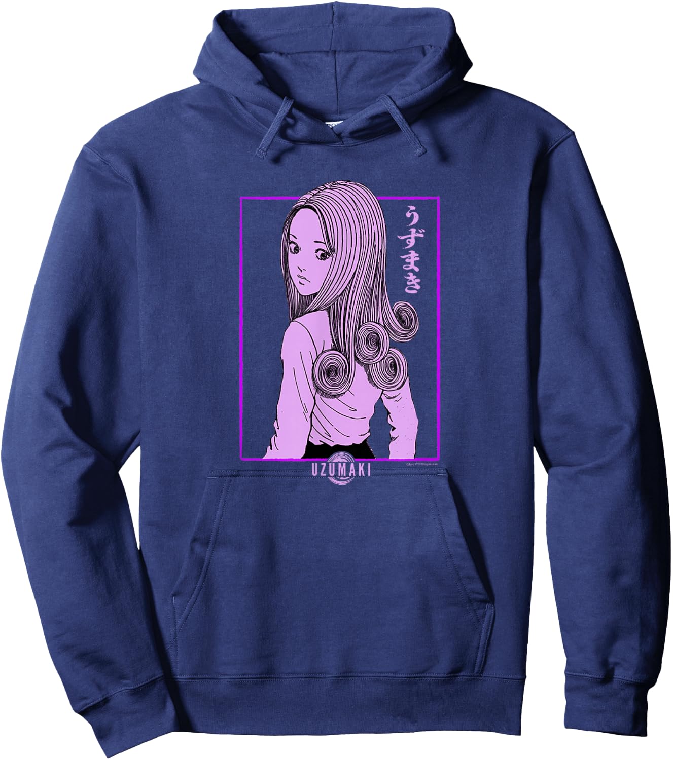 Uzumaki Kirie Looking Back Hoodie - Hoodie | Navy