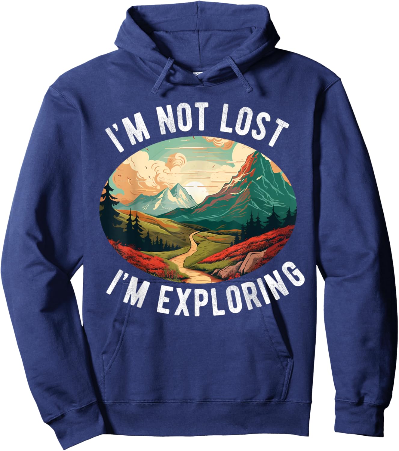Hiking Women Nature outdoorsy Funny Hiker Hike Lover Hoodie - Hoodie | Navy