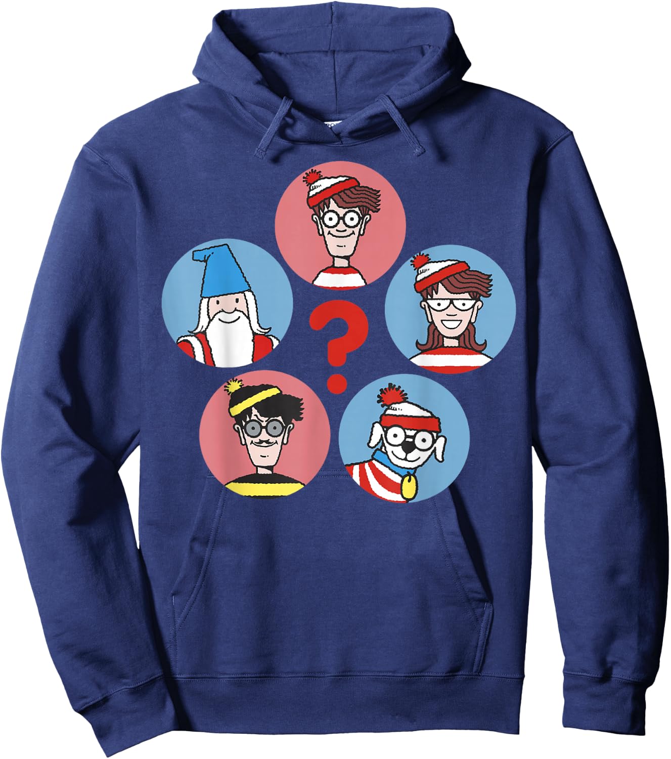 Where's Waldo Guess Who? Character Circles Graphic Hoodie - Hoodie | Navy