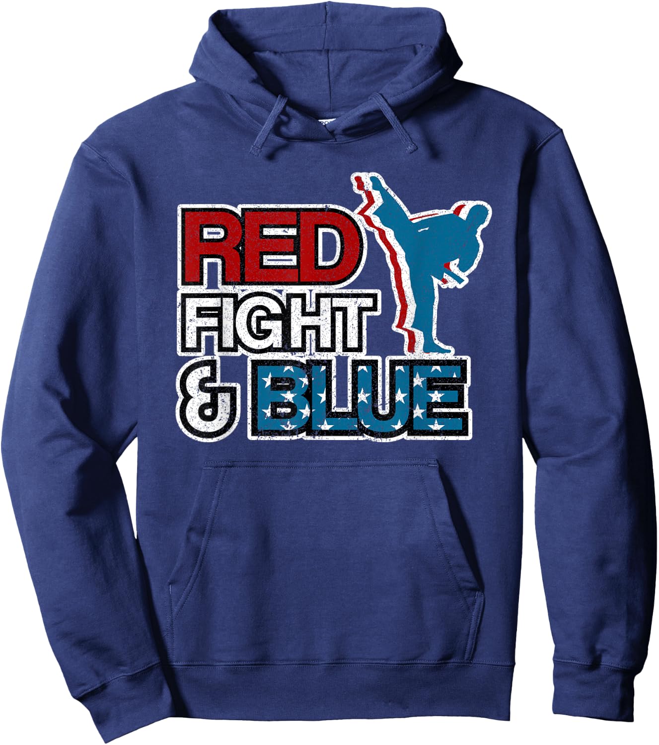 American Flag Martial Arts 4th of July Karate Taekwondo USA Men Hoodie - Hoodie | Navy