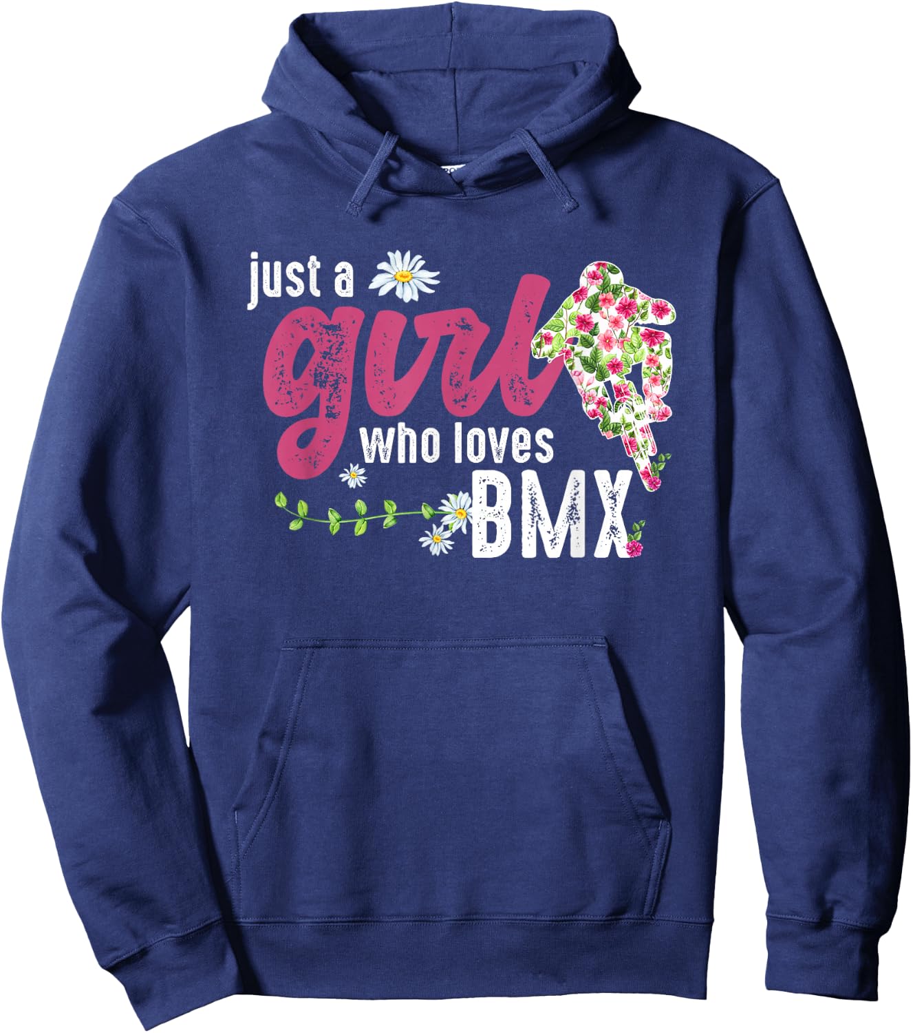 Just A Girl Who Loves BMX - BMX Rider Hoodie - Hoodie | Navy