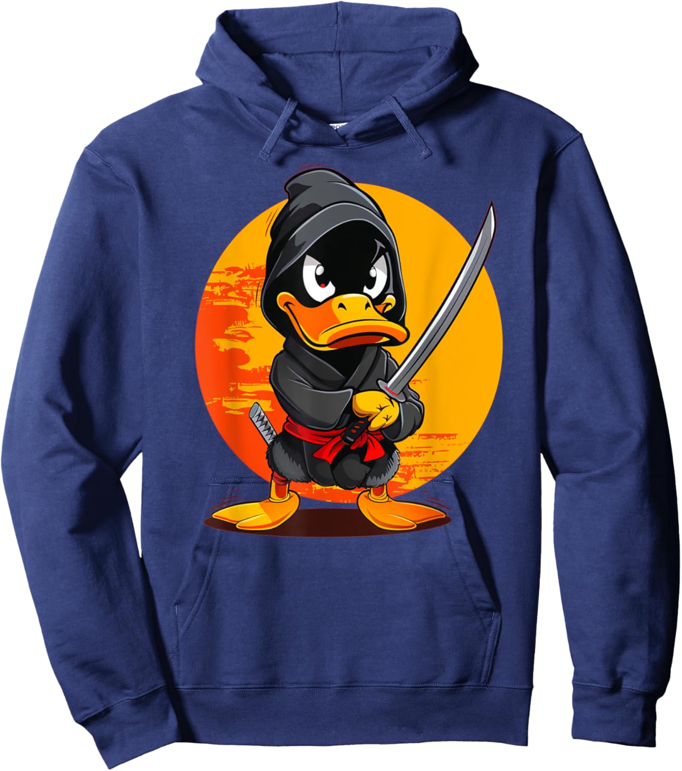 Happy Samurai Duck for Ninja Boys and Girls Hoodie - Hoodie | Navy