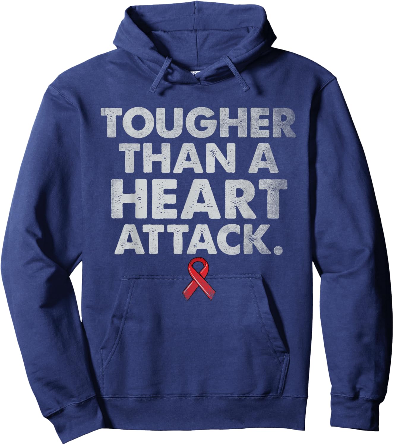 Tougher Than A Heart Attack Heart Disease Awareness CHD Hoodie - Hoodie | Navy