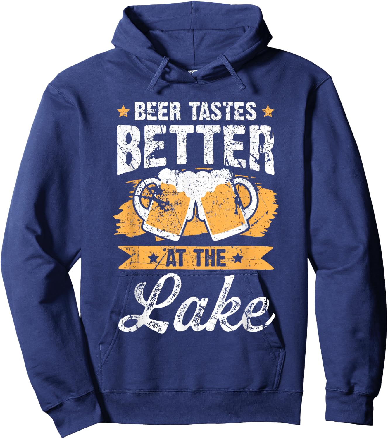 Beer Tastes Better At The Lake Fun Drinking Lake house Hoodie - Hoodie | Navy