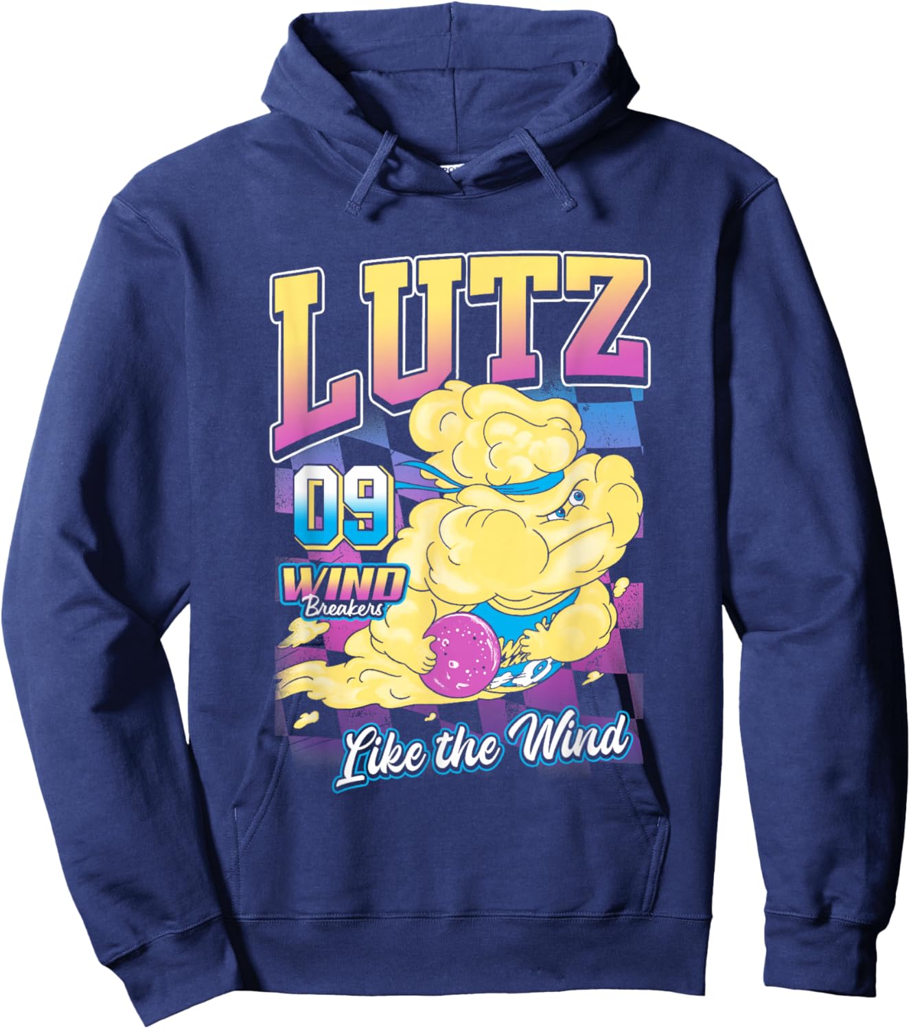 Disney Pixar Elemental Lutz Windbreakers Team Chest Logo Hoodie - Hoodie | Navy