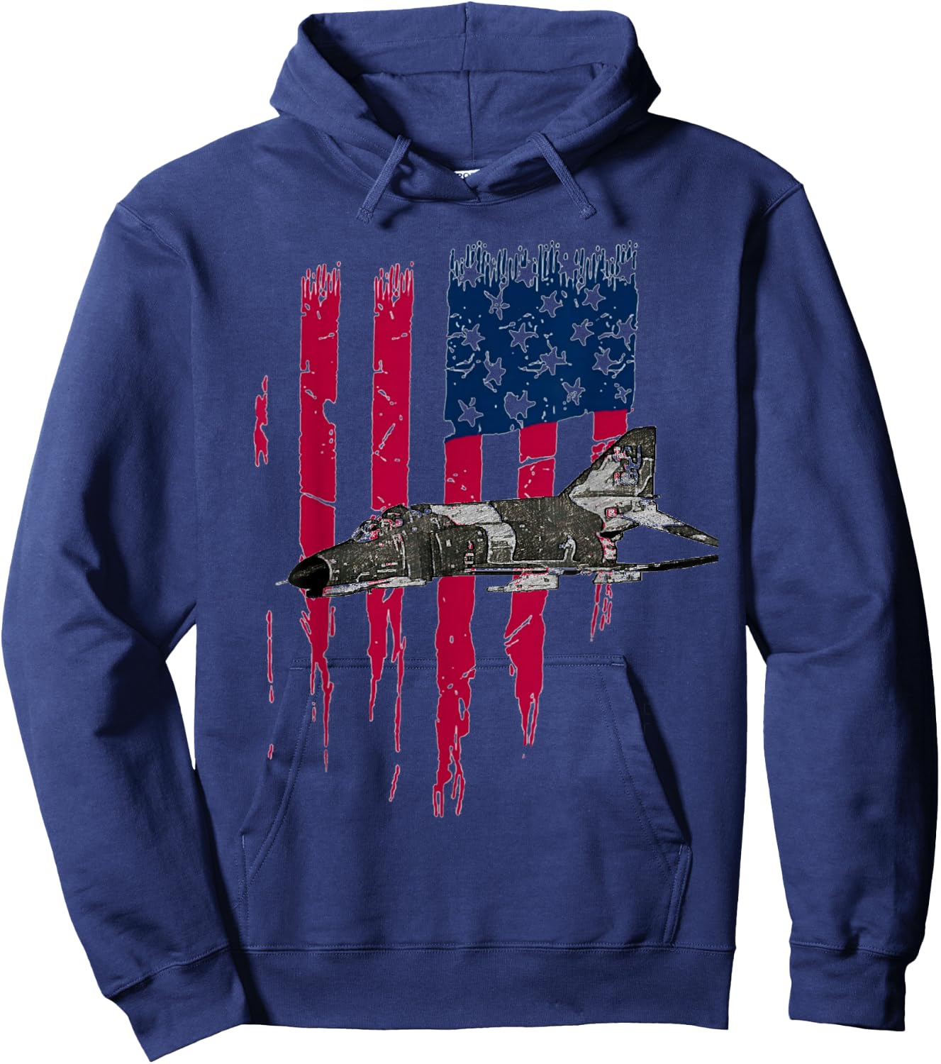 Patriotic F-4 PHANTOM The McDonnell Douglas America flag Hoodie - Hoodie | Navy