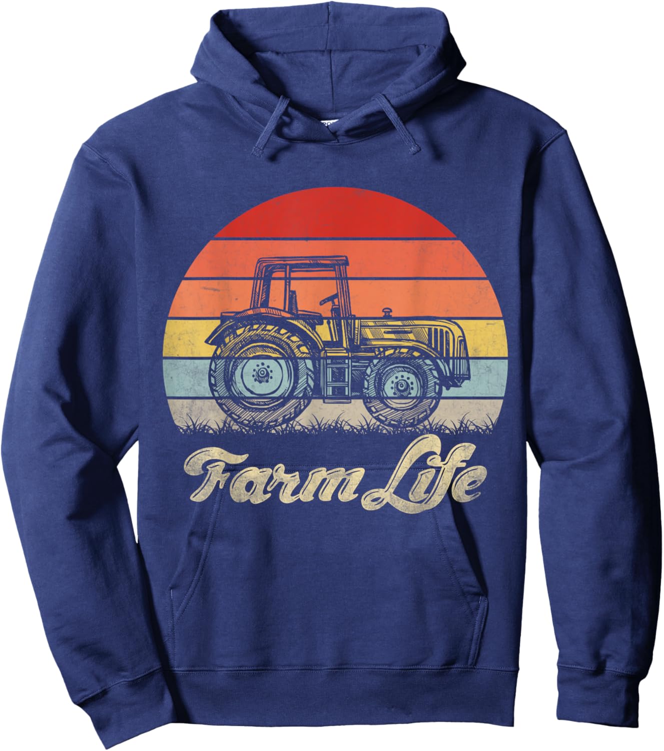 Support Local Farmers Vintage Tracteur Farm Life Hommes & Femmes Hoodie - Hoodie | Navy