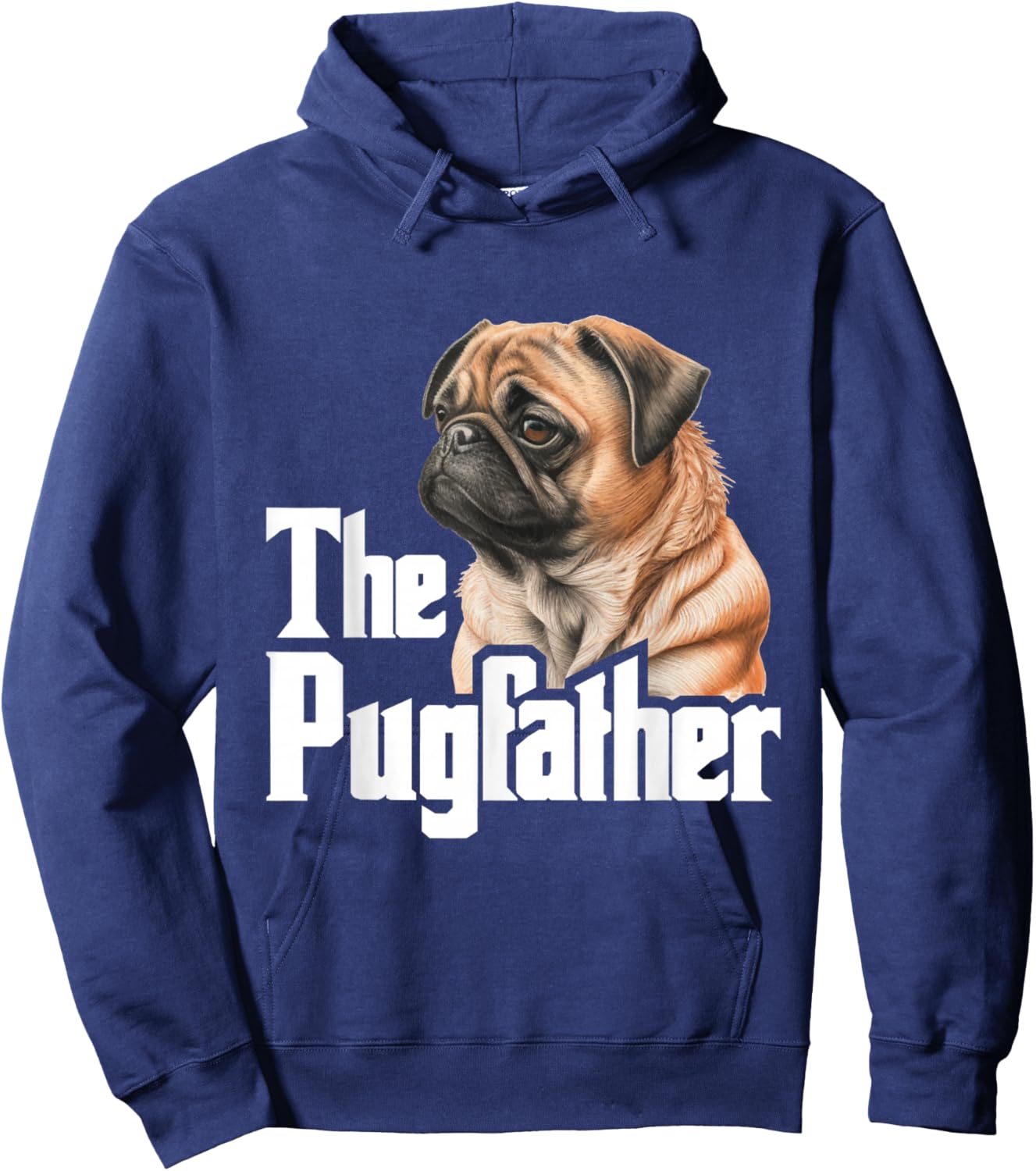 The Pugfather - Father's Day Dog Lover Pet Owner Puppy Hoodie - Hoodie | Navy