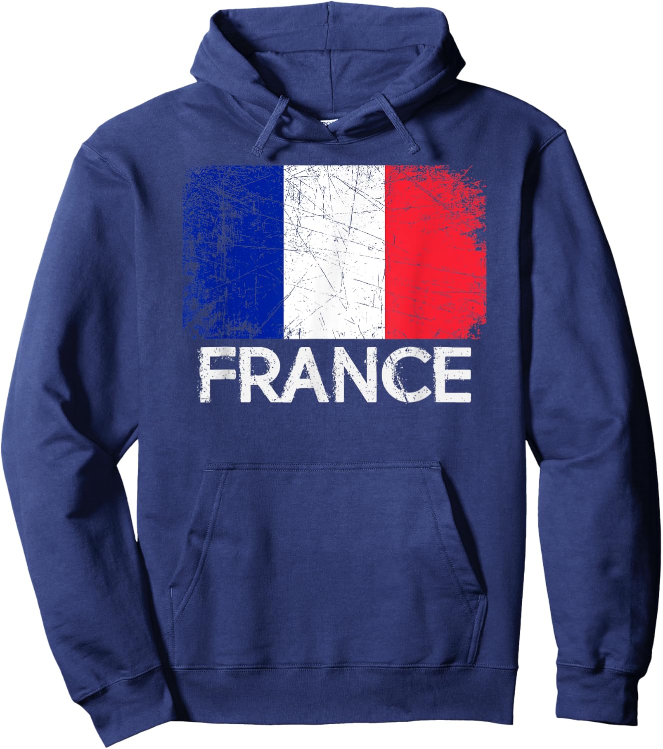 French Flag | Vintage Made In France Gift Hoodie - Hoodie | Navy