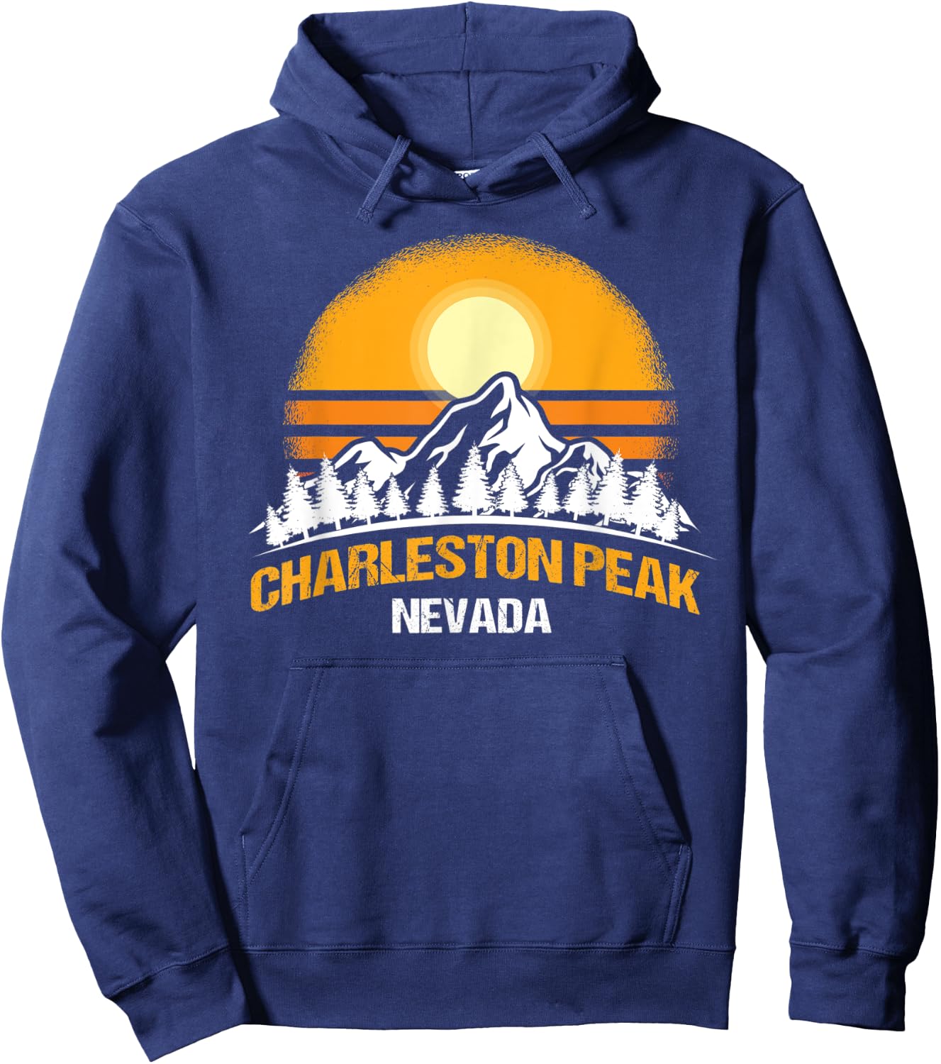 Charleston Peak Shirt, Hiking & Outdoor Nevada Hoodie - Hoodie | Navy