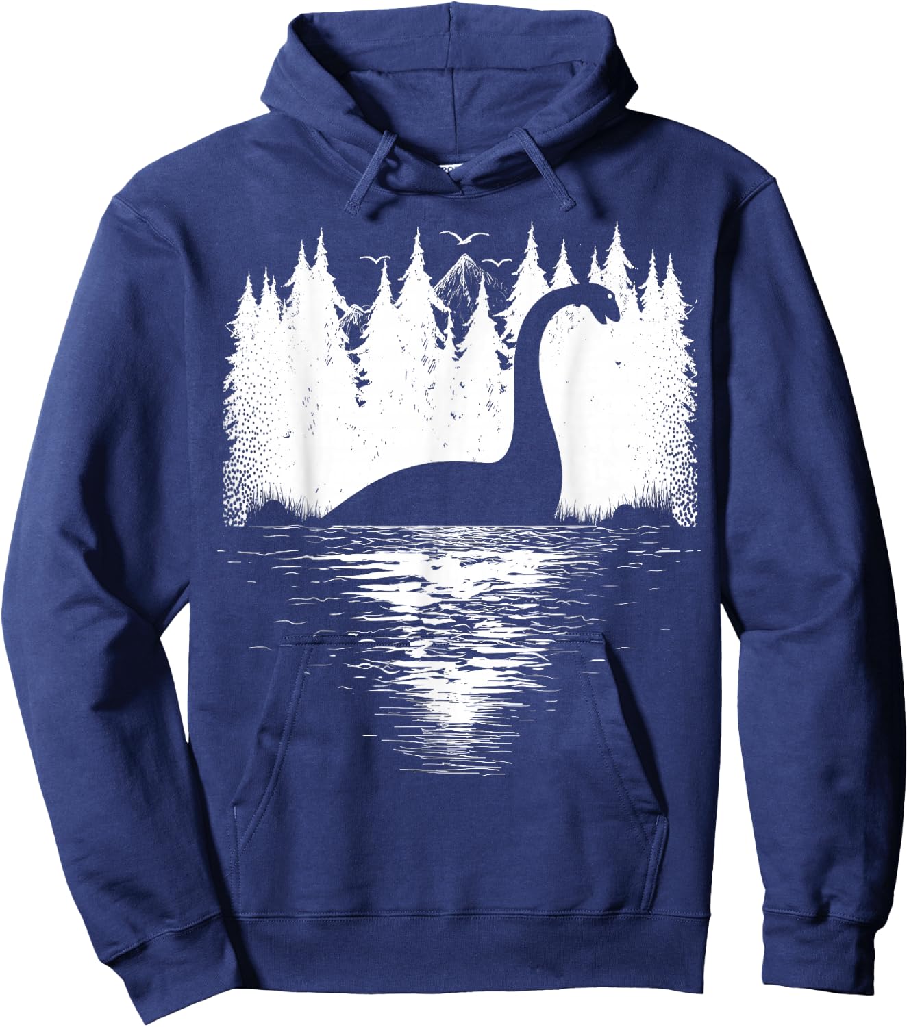 Loch Ness Monster Kids Youth Women | Scotland Cryptid Nessie Hoodie - Hoodie | Navy