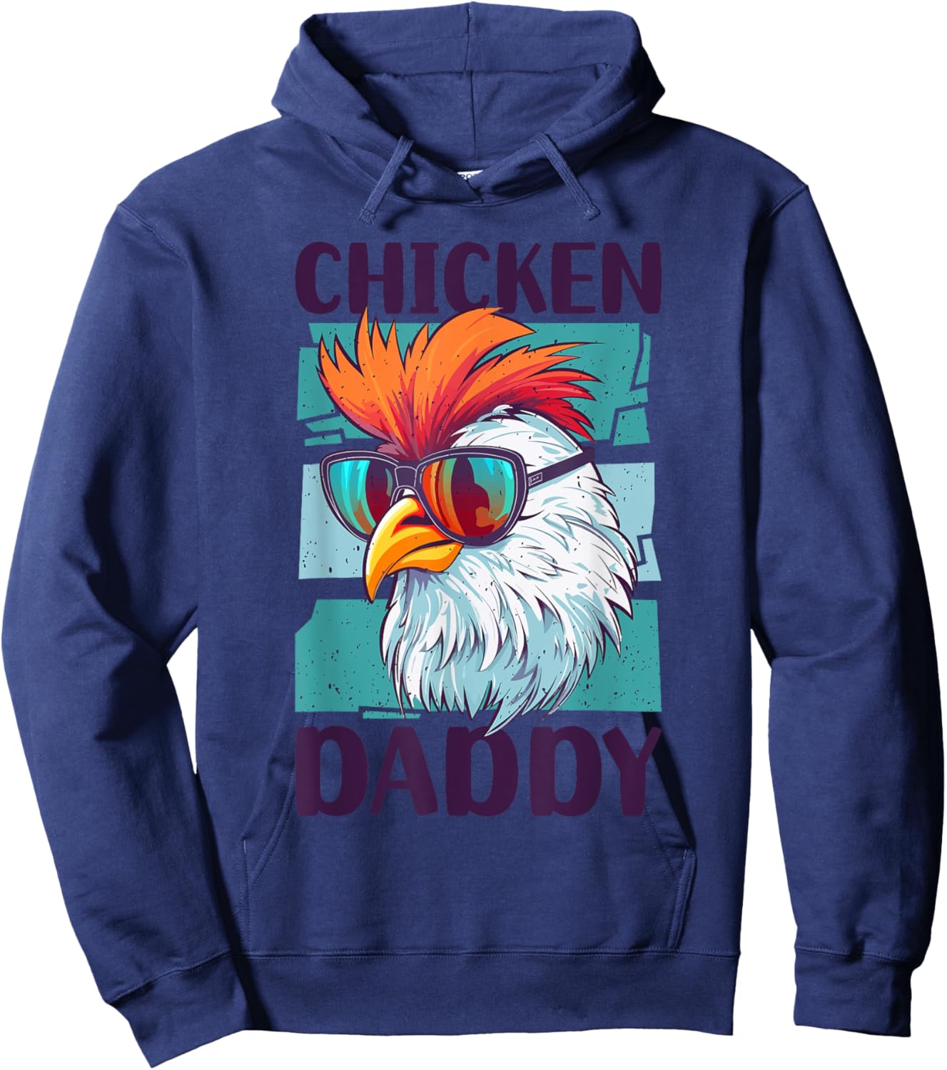 Chicken Daddy - a fun design for every rooster in the basket Hoodie - Hoodie | Navy