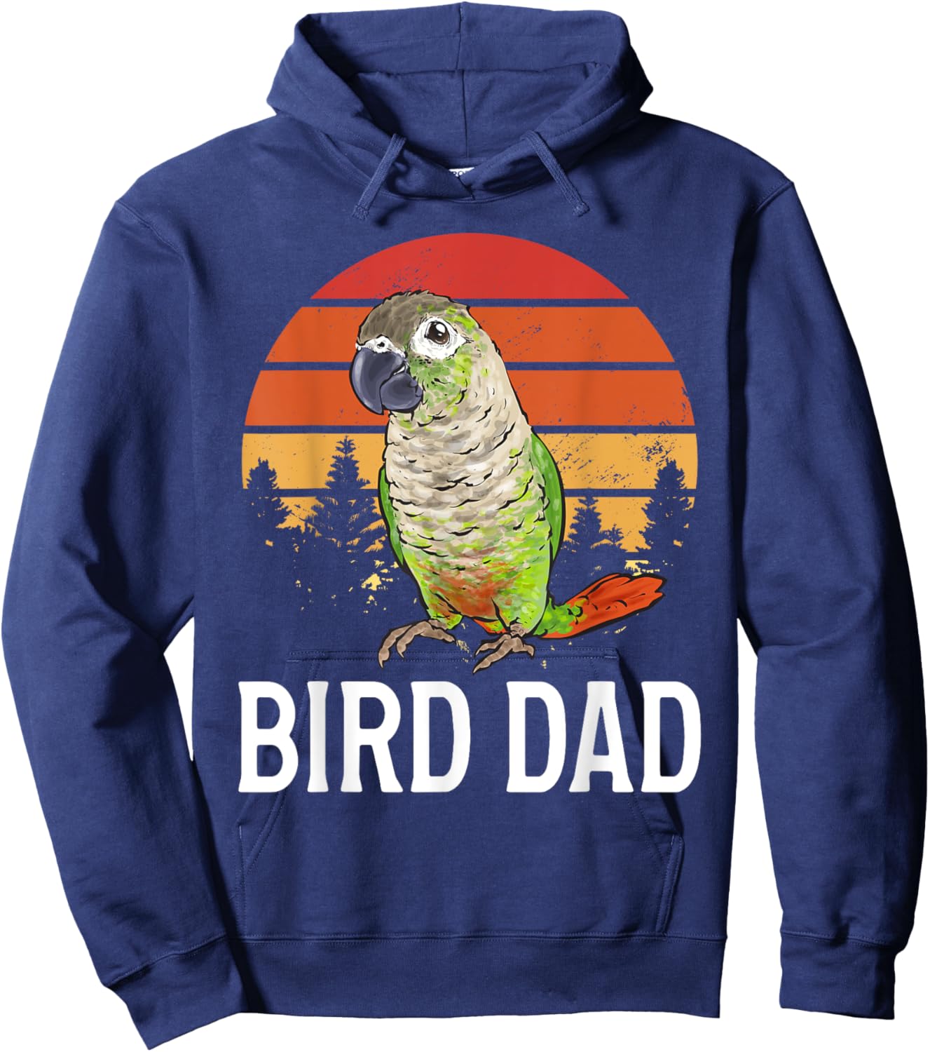 Green Cheek Conure Parrot Bird Dad Hoodie - Hoodie | Navy
